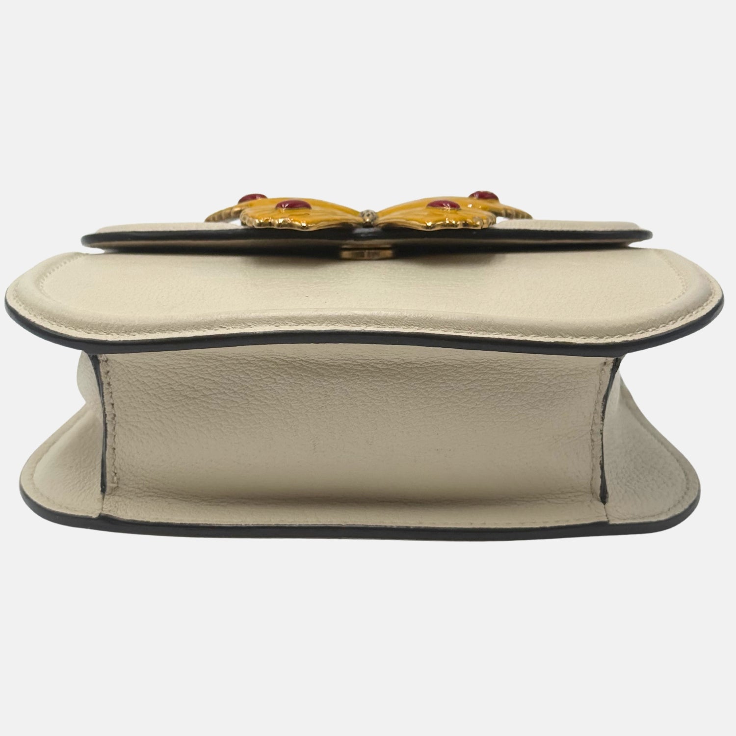 Linea Totem Butterfly Bag White Leather Small