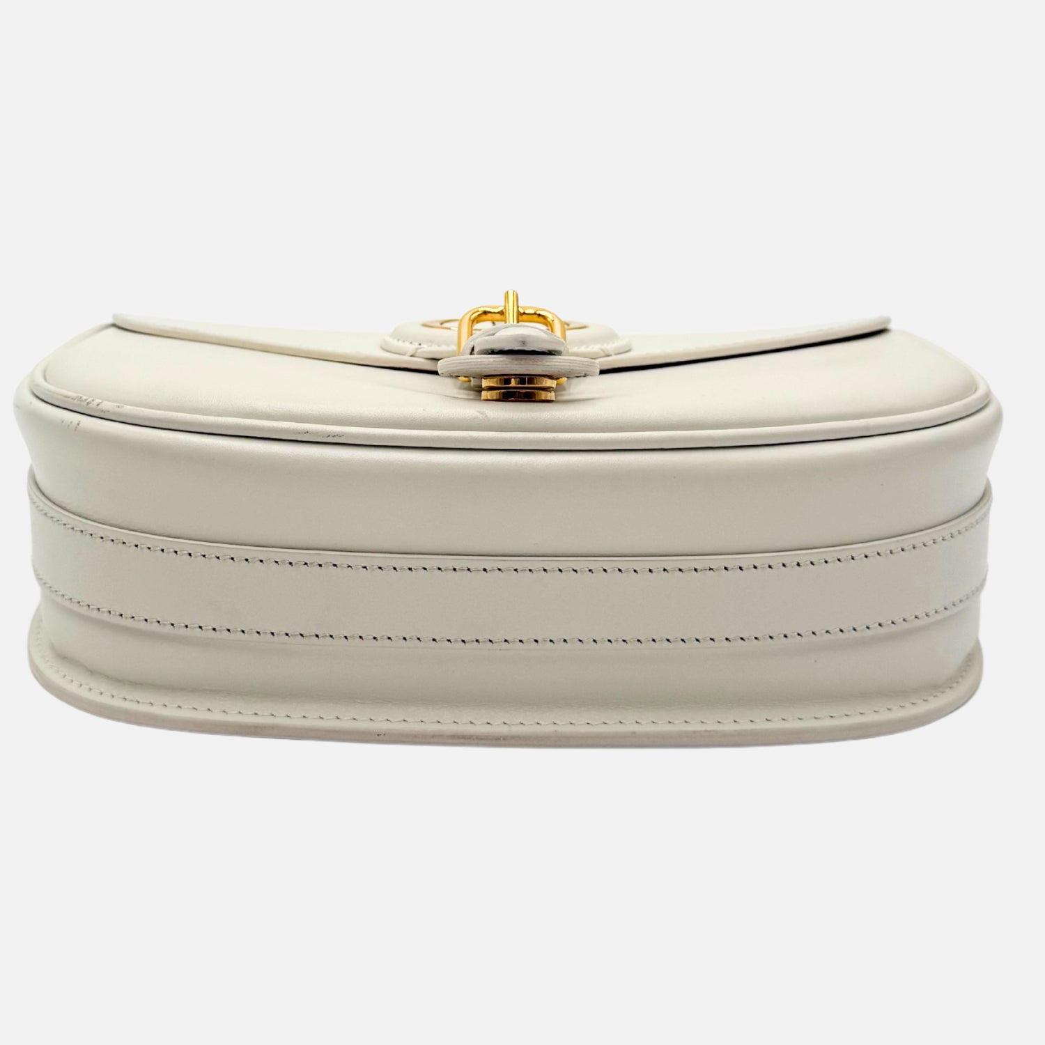 Bobby Flap Bag White Leather Small