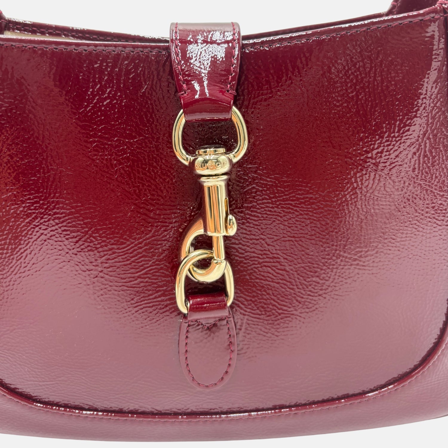 Jackie 1961 Shoulder Bag Burgundy Patent Leather