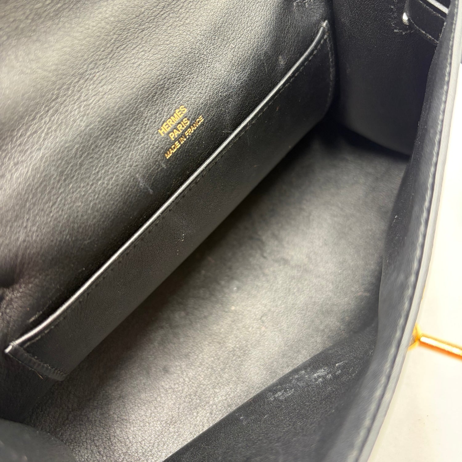 Kelly Pochette Black Swift Leather