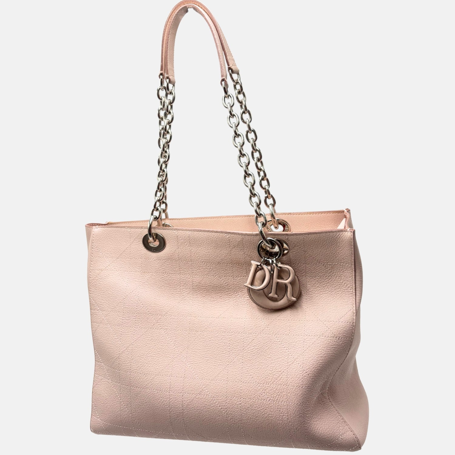 Ultra Dior Tote Bag Blush Cannage Leather