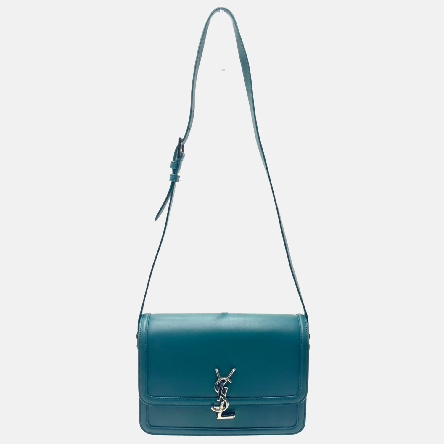 Solferino Satchel Bag Teal Smooth Leather