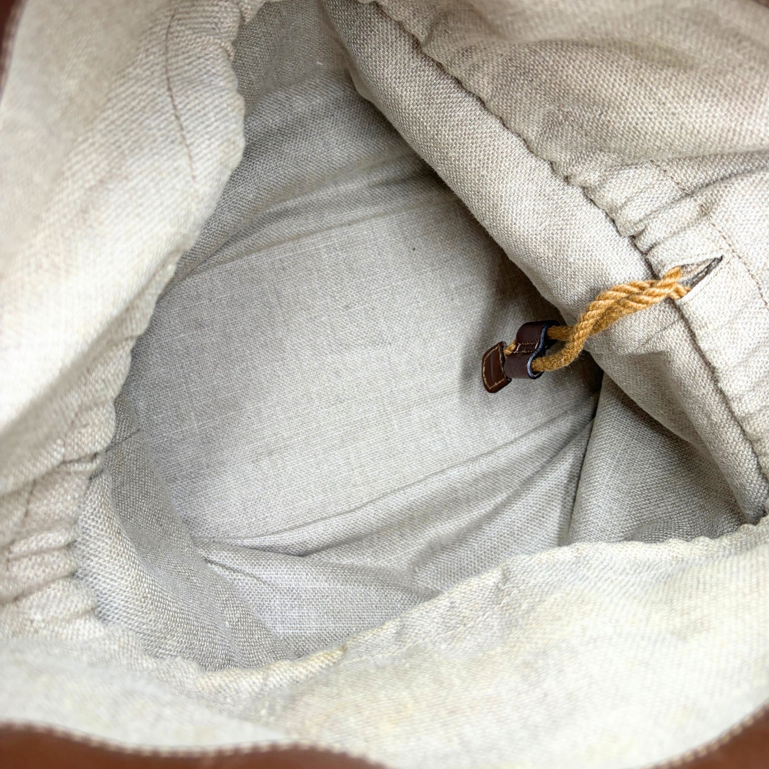 Canvas Bamboo Tote Beige