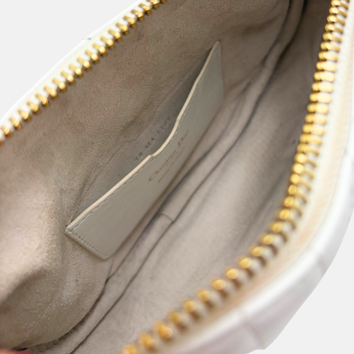 Vibe Hobo Bag Small White Cannage Leather