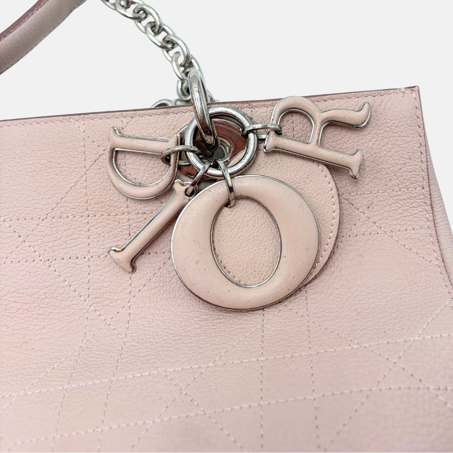 Ultra Dior Tote Bag Blush Cannage Leather