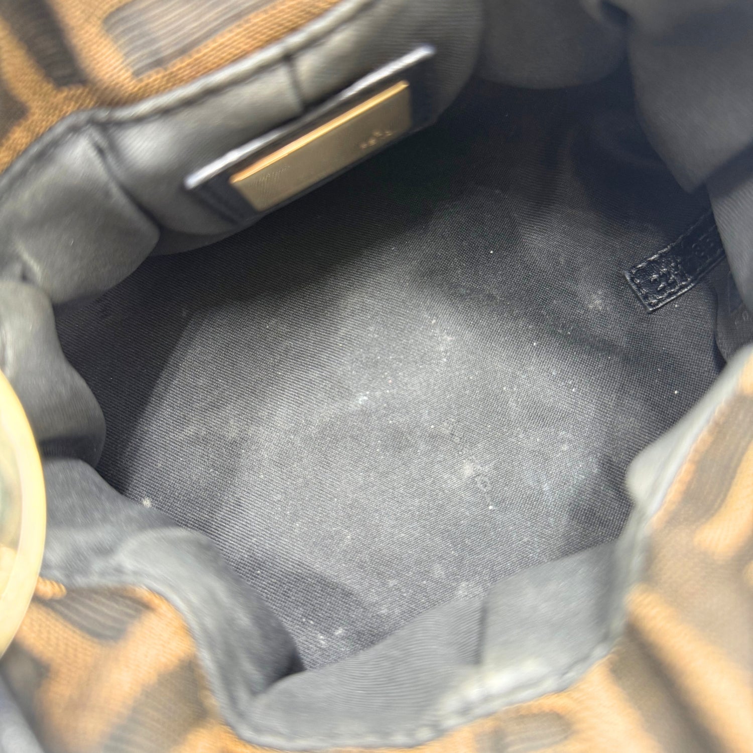 Chef Shoulder Bag Brown Zucca Canvas