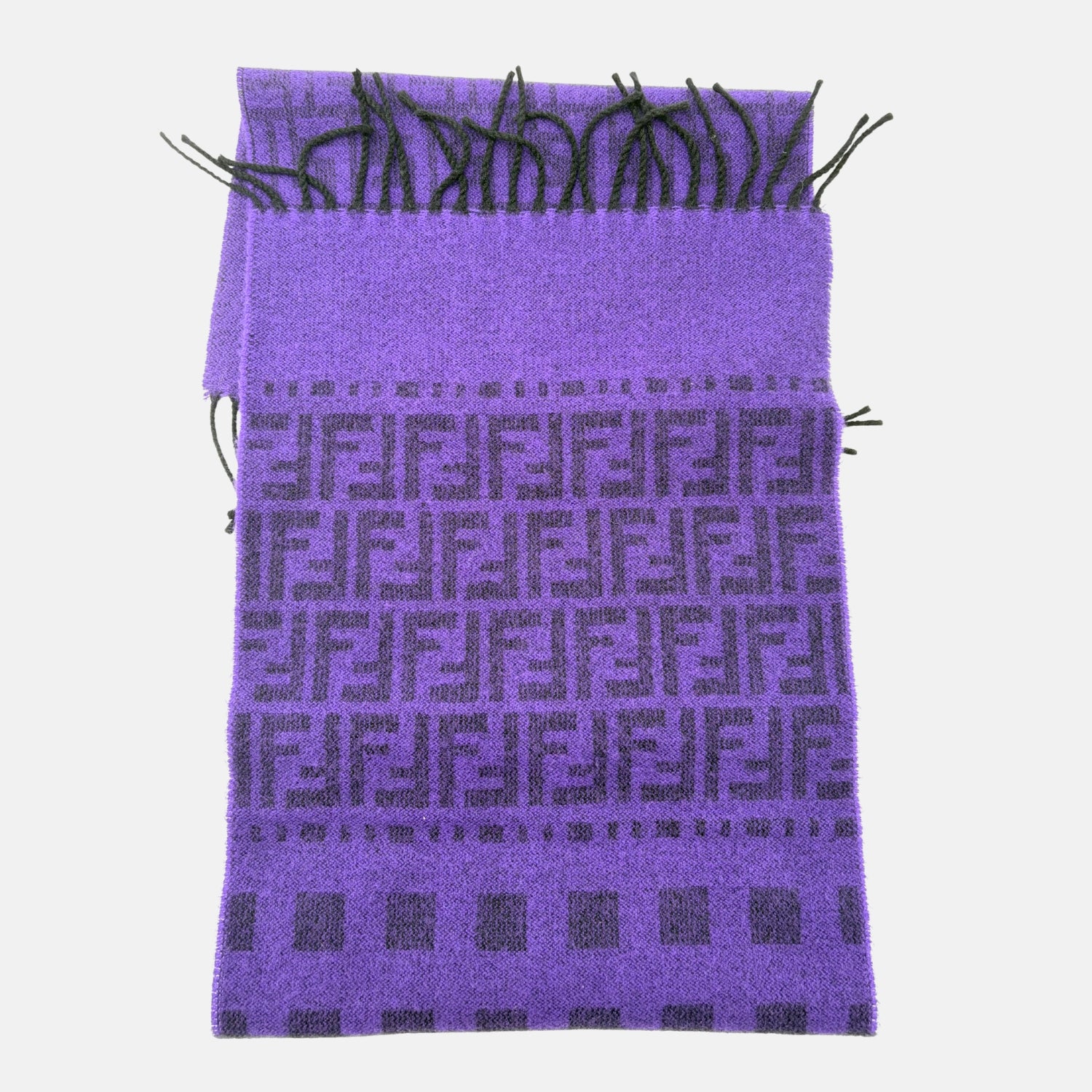 FF Logo Fringe Scarf Purple
