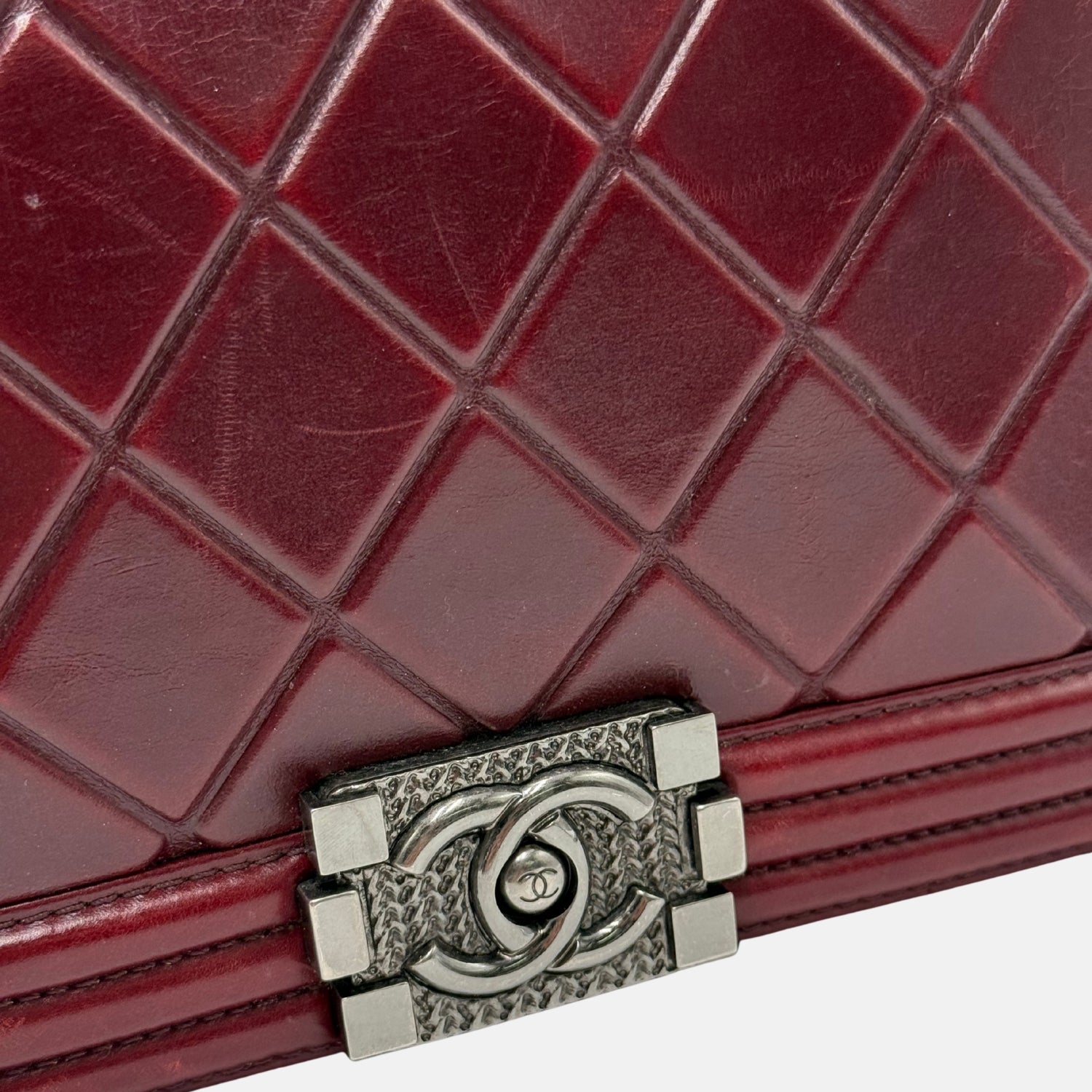 Boy Bag Burgundy Lambskin Medium