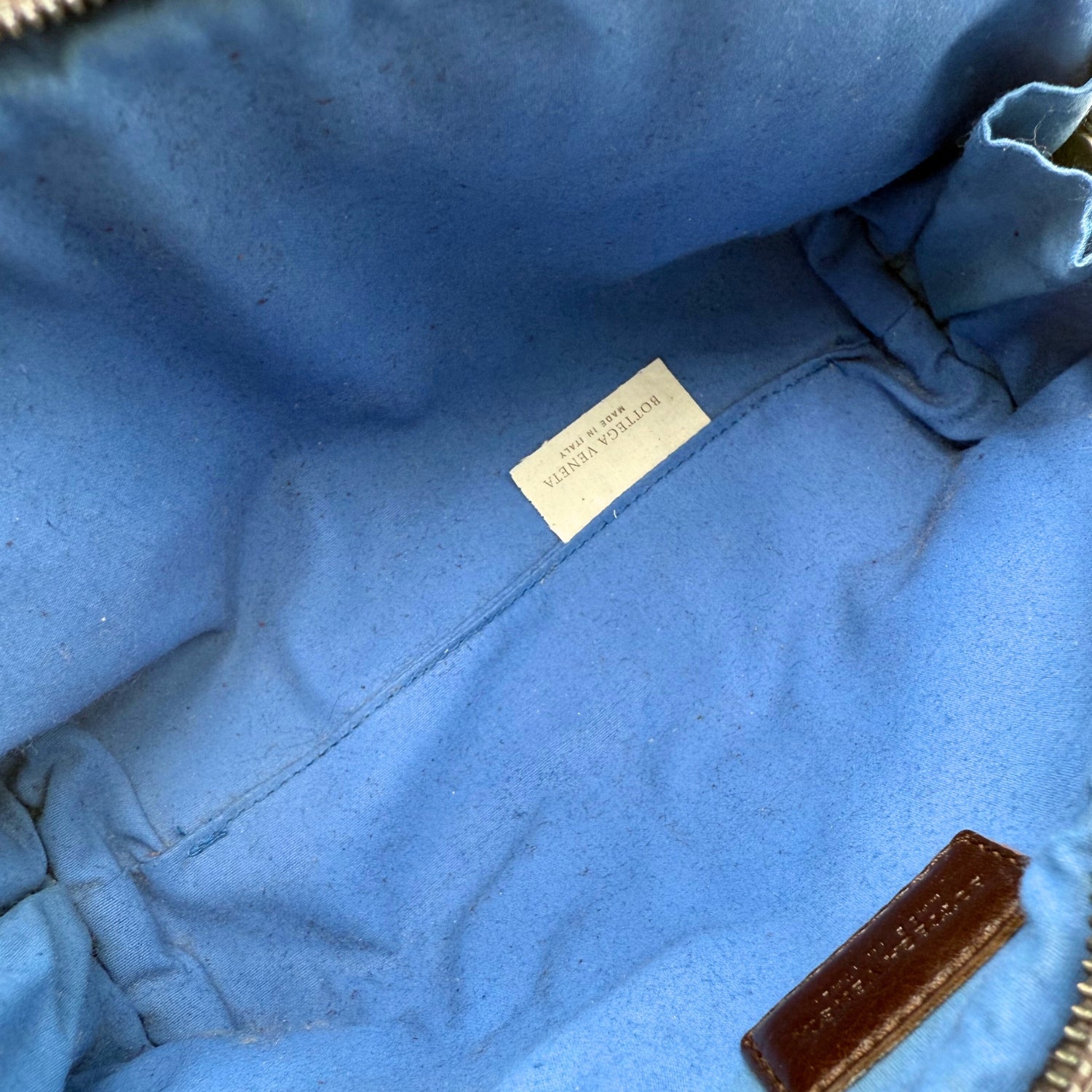 Clutch Dark Brown Multicolor Stitched Stripes