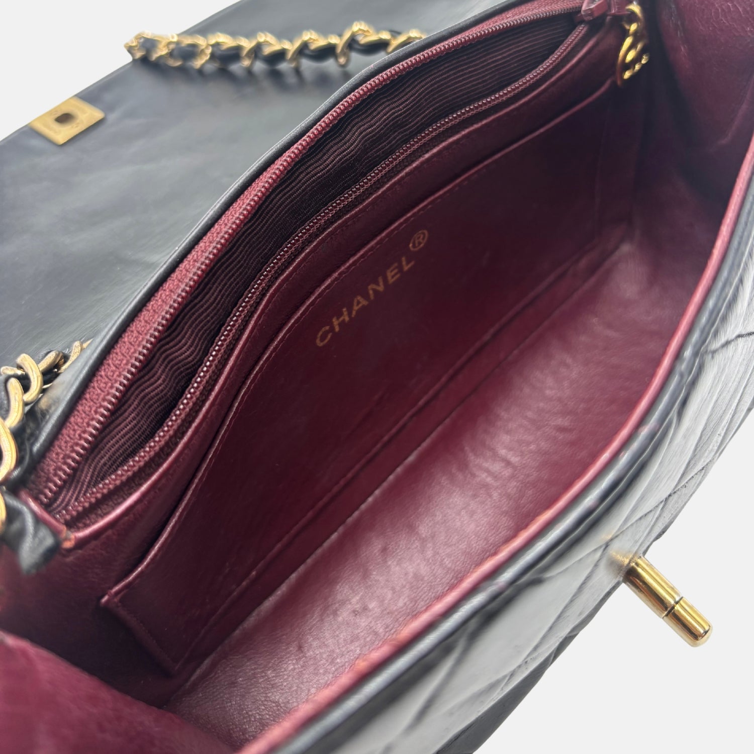 Diana Flap Bag Black Quilted Lambskin