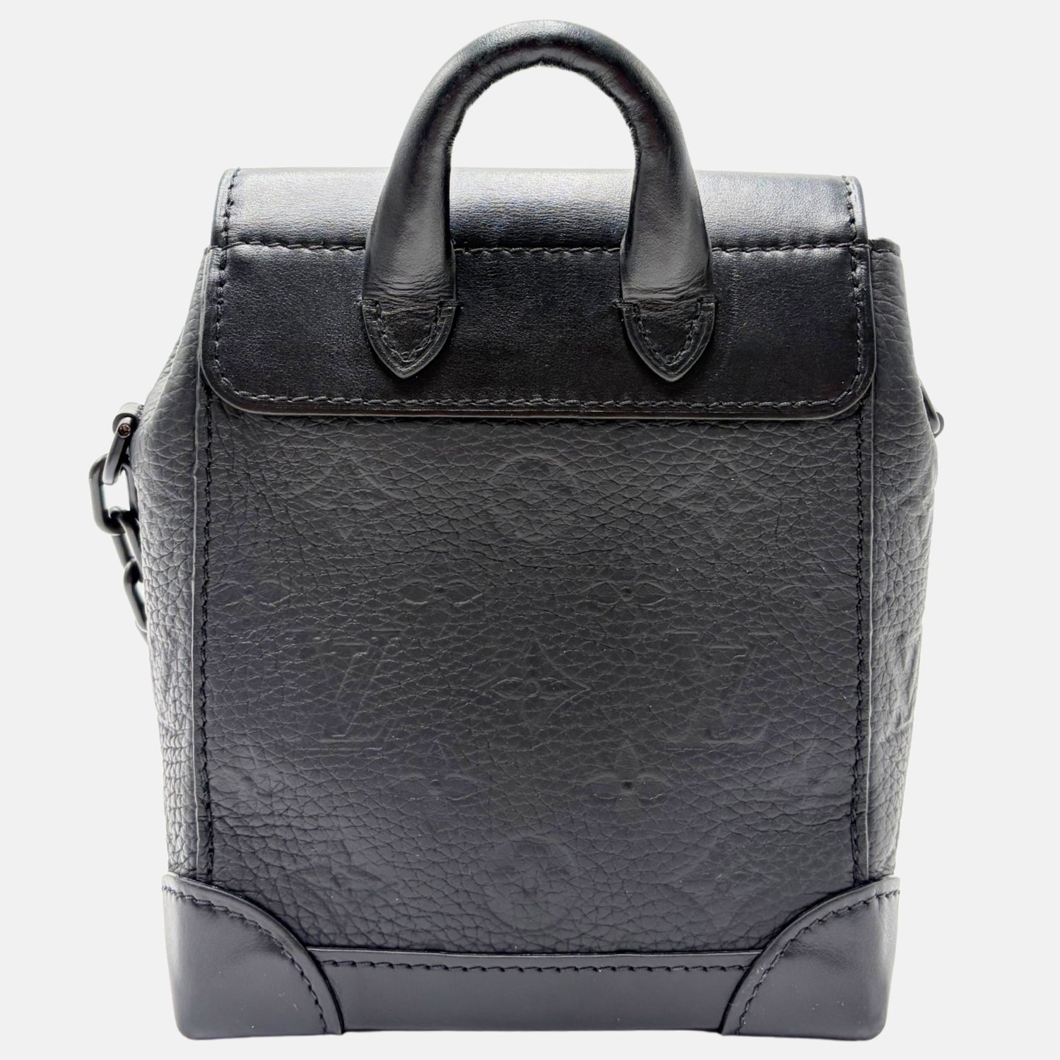 Steamer Backpack Black Leather