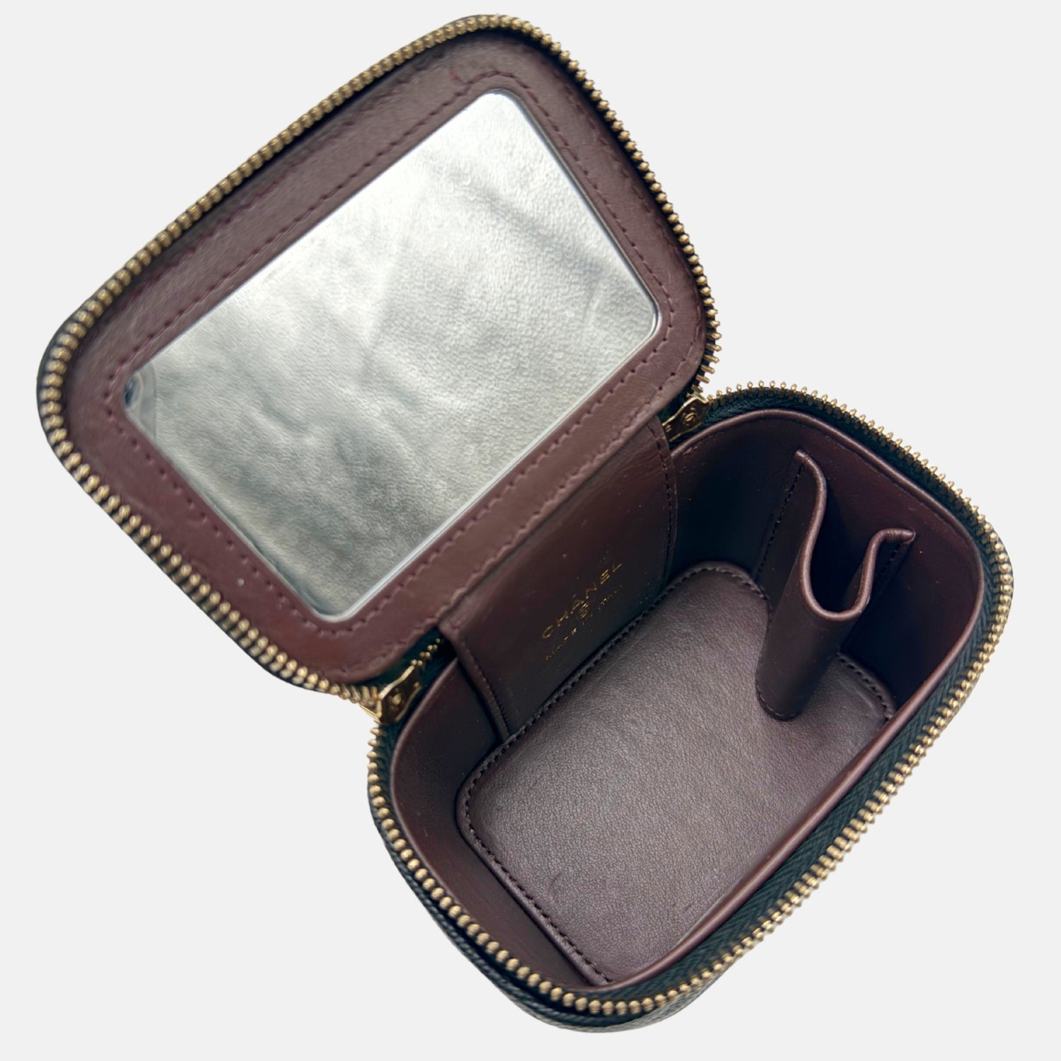 Vanity Case With Chain Black Caviar Quilted Mini