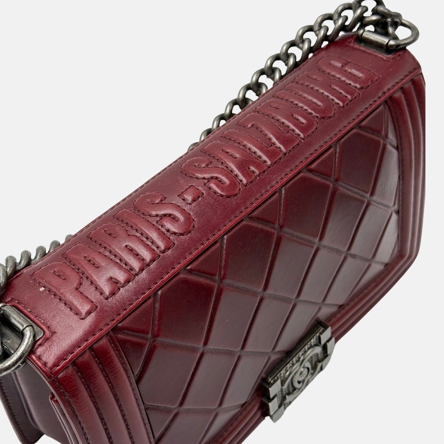 Boy Bag Burgundy Lambskin Medium