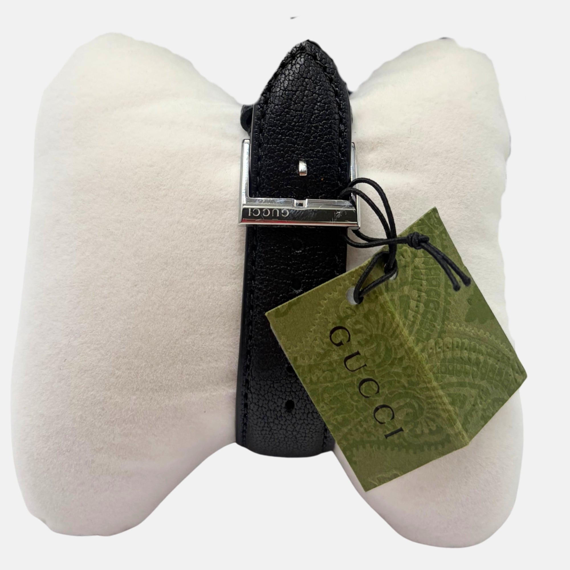 GUCCI G Timeless Automatic Tiger Dial Watch Black Leather