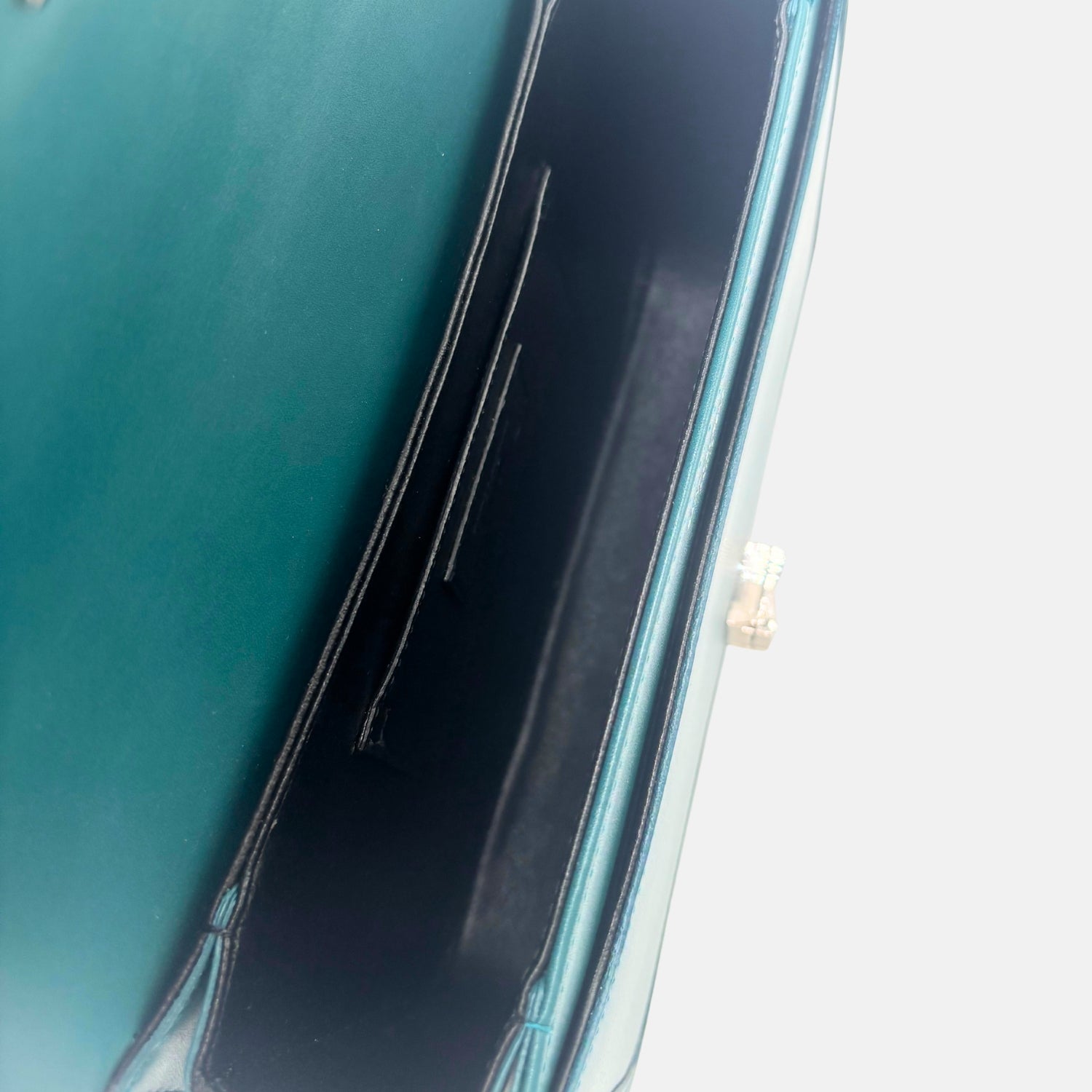 Solferino Satchel Bag Teal Smooth Leather