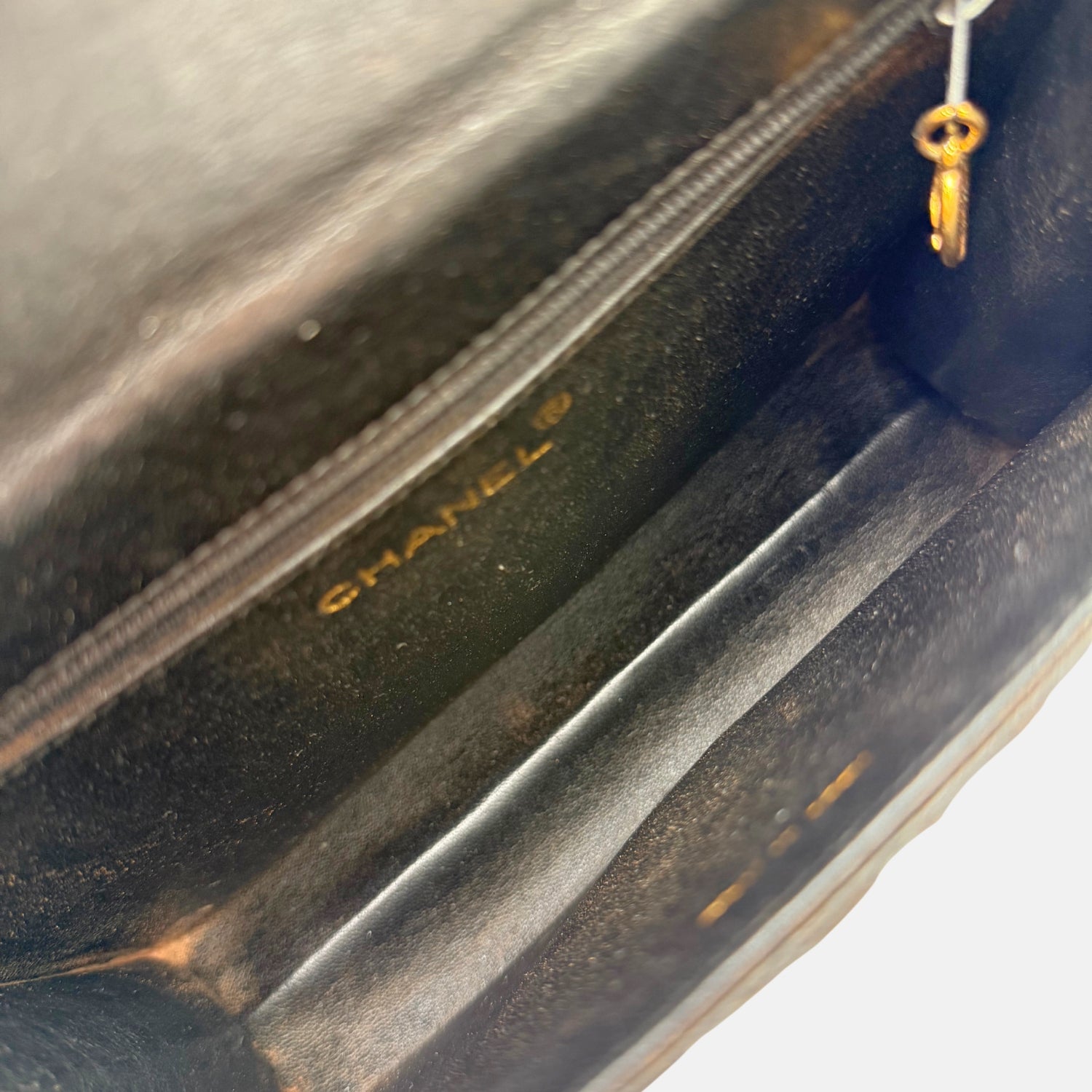 Flap Bag Black Crocodile Leather Medium