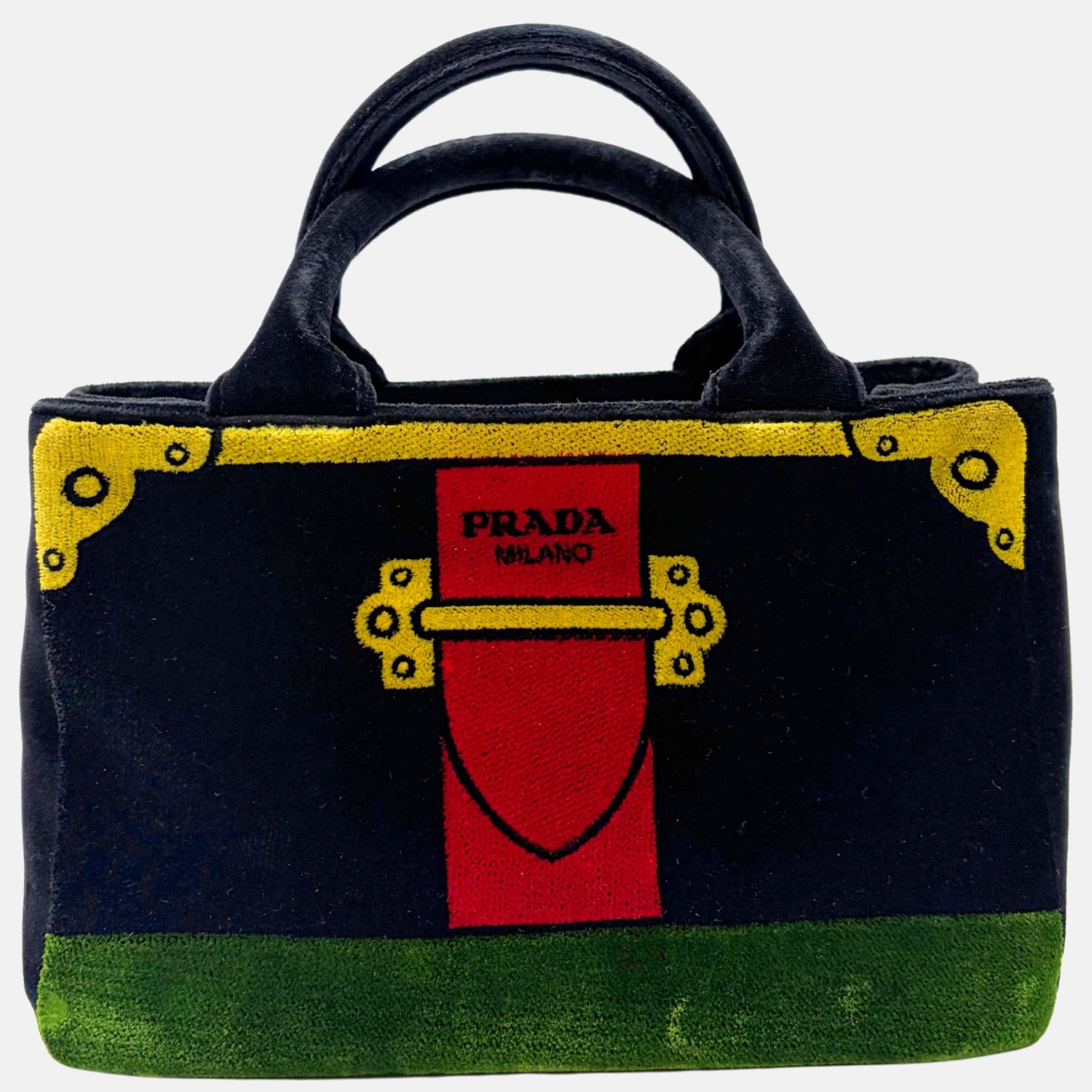 Velluto Ricamo Trompe L’Oeil Cahier Crossbody Bag