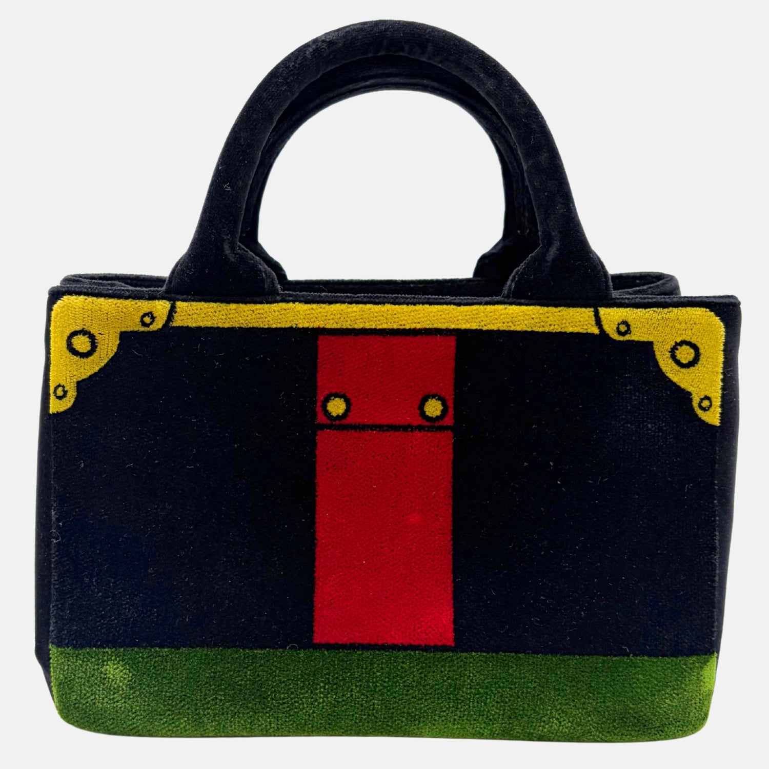 Velluto Ricamo Trompe L’Oeil Cahier Crossbody Bag