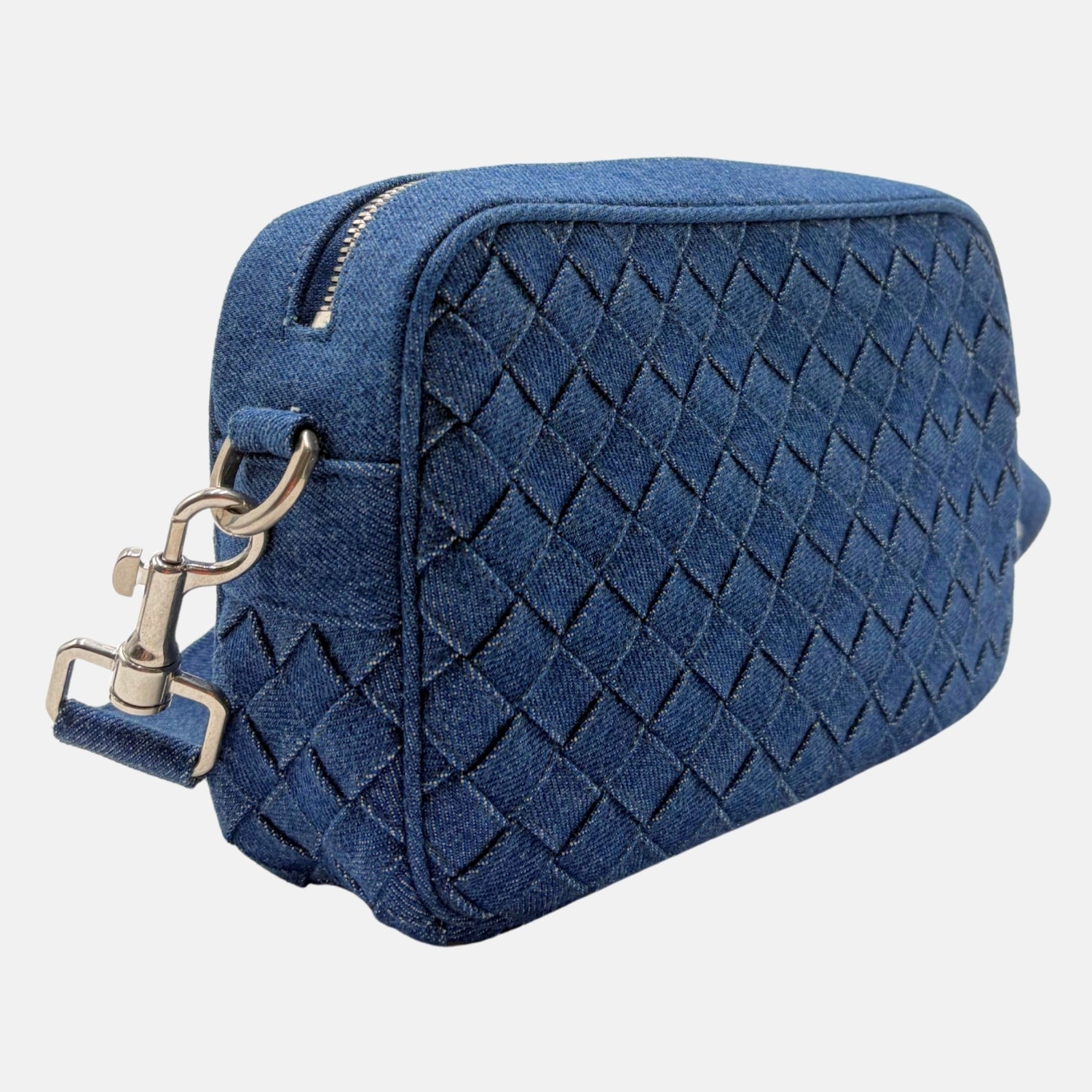 Crossbody Intrecciato Quilted Denim
