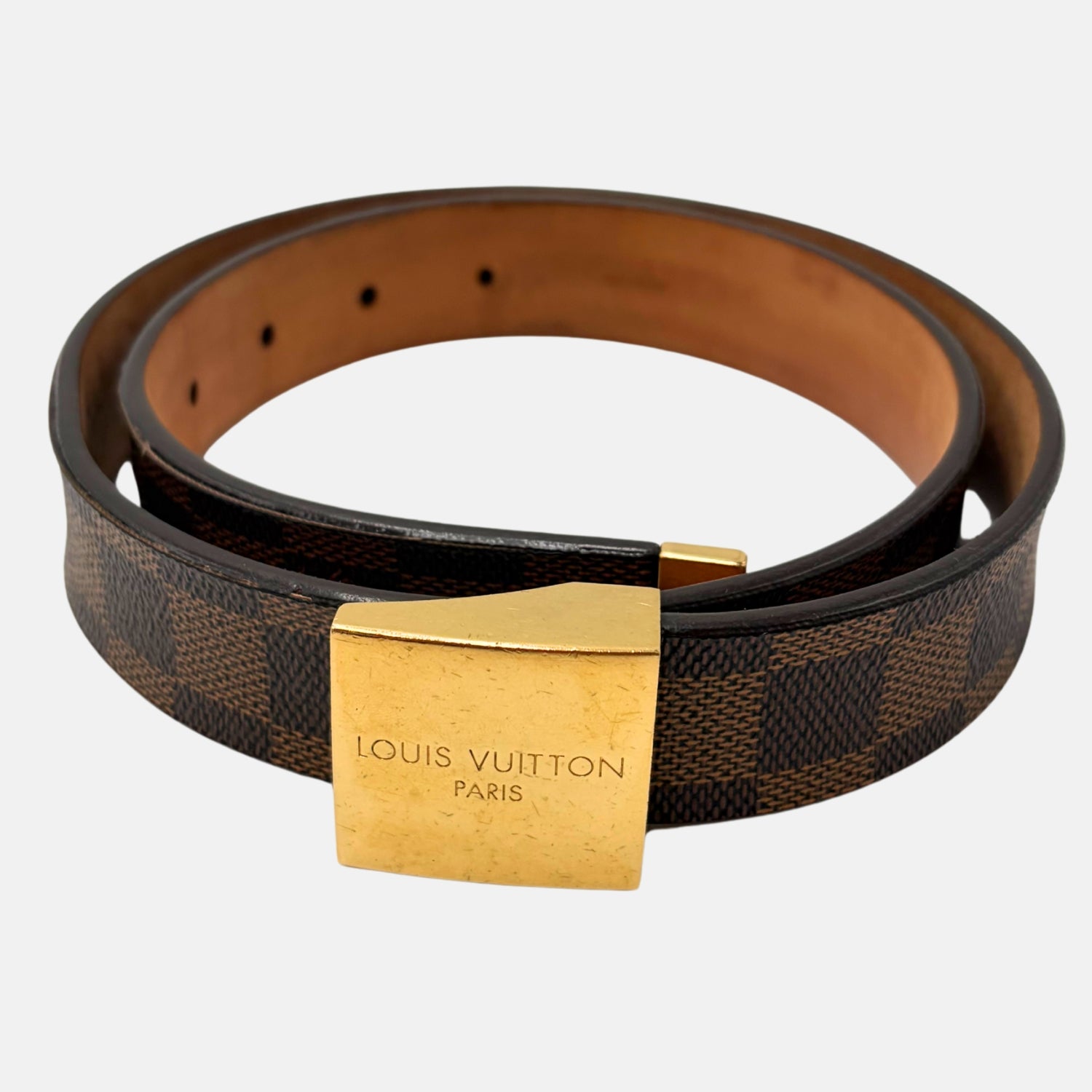 Damier Ebene Belt