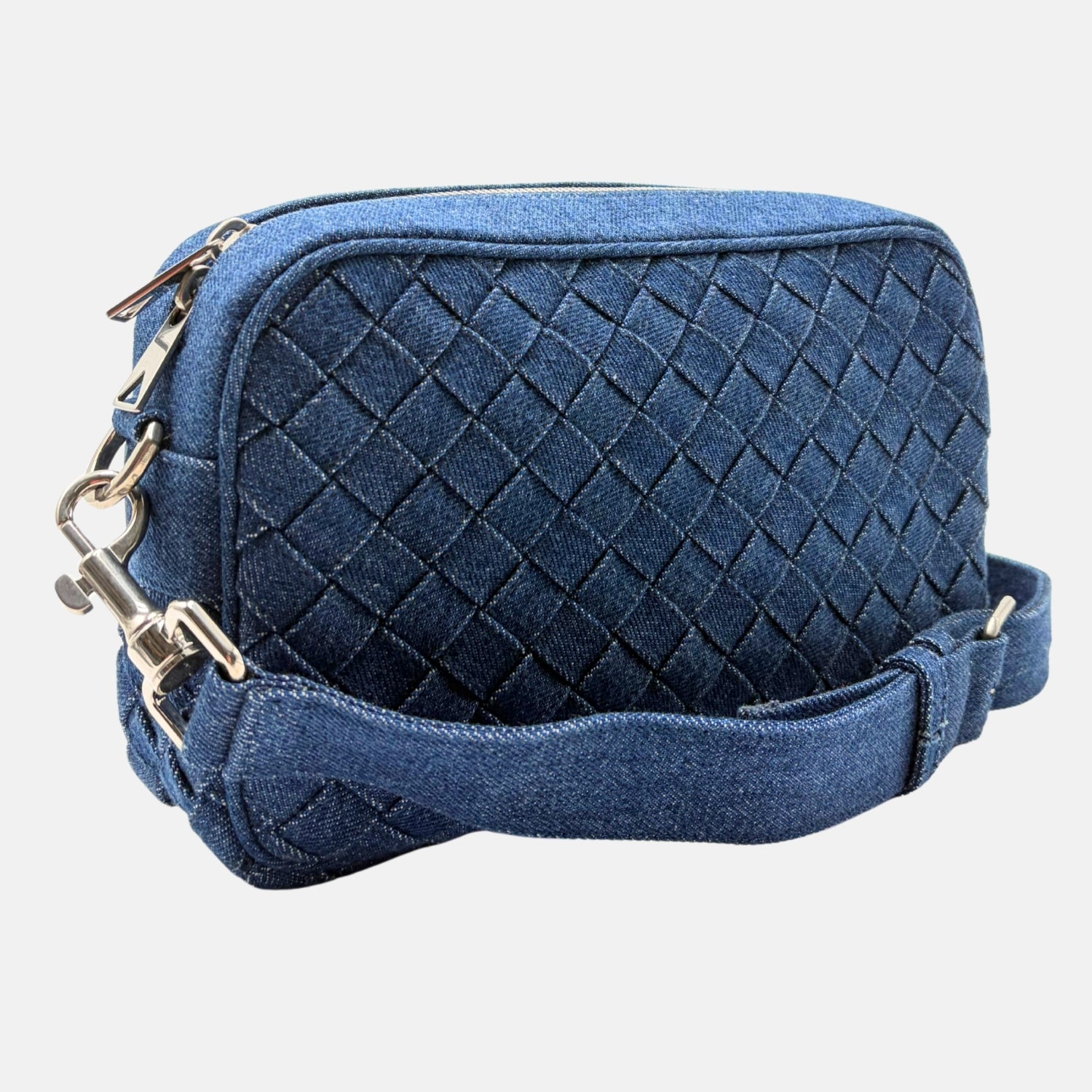 Crossbody Intrecciato Quilted Denim