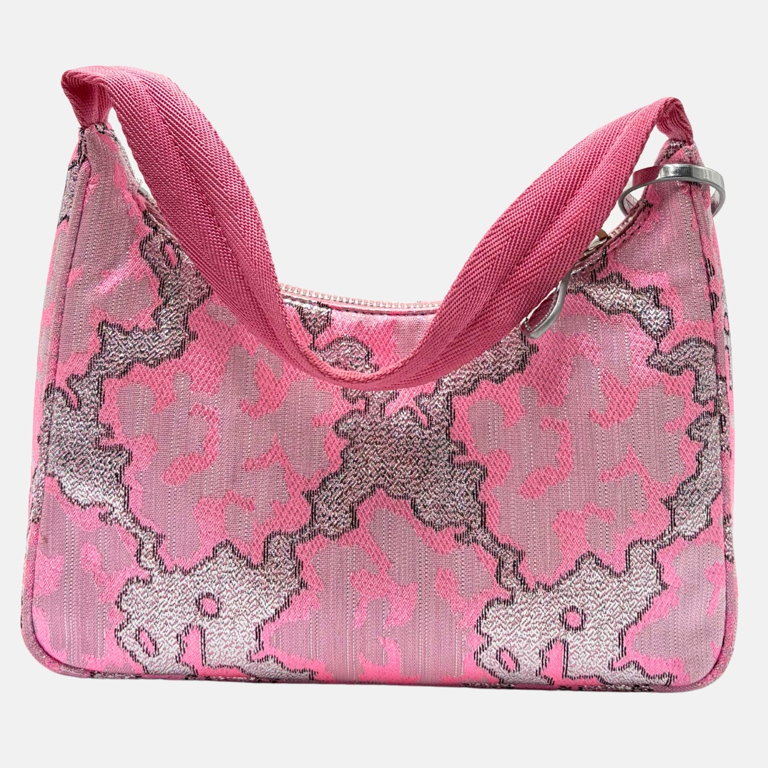 Re Edition Metallic Pink Jacquard Shoulder Bag