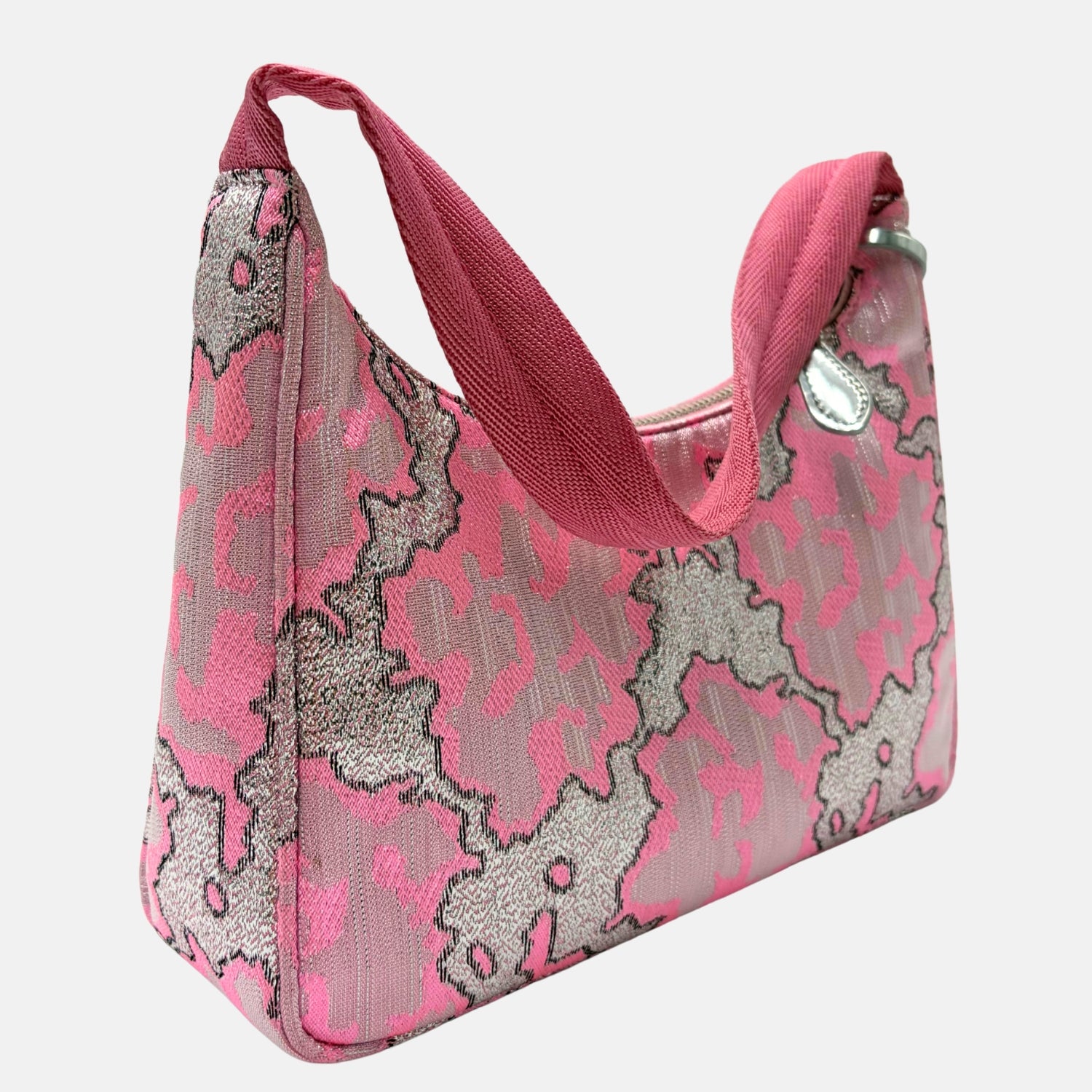 Re Edition Metallic Pink Jacquard Shoulder Bag