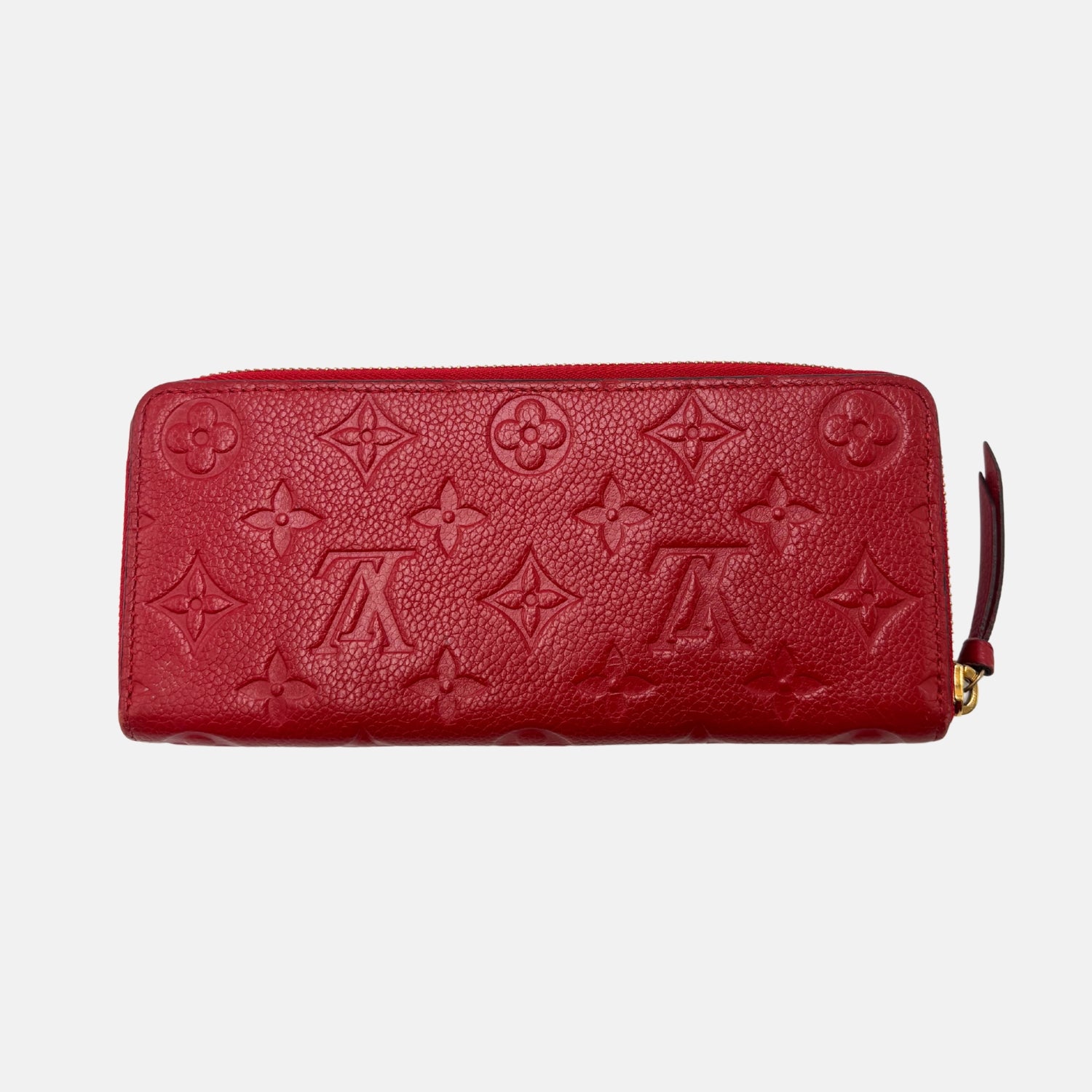 Zippy Wallet Red Empreinte Leather