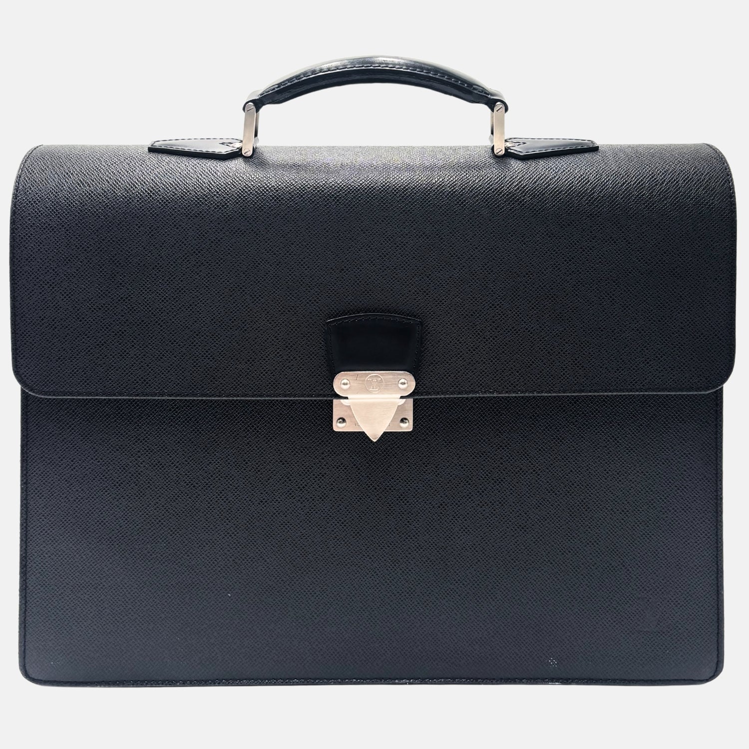 Serviette Conseiller Briefcase Black Taiga Leather