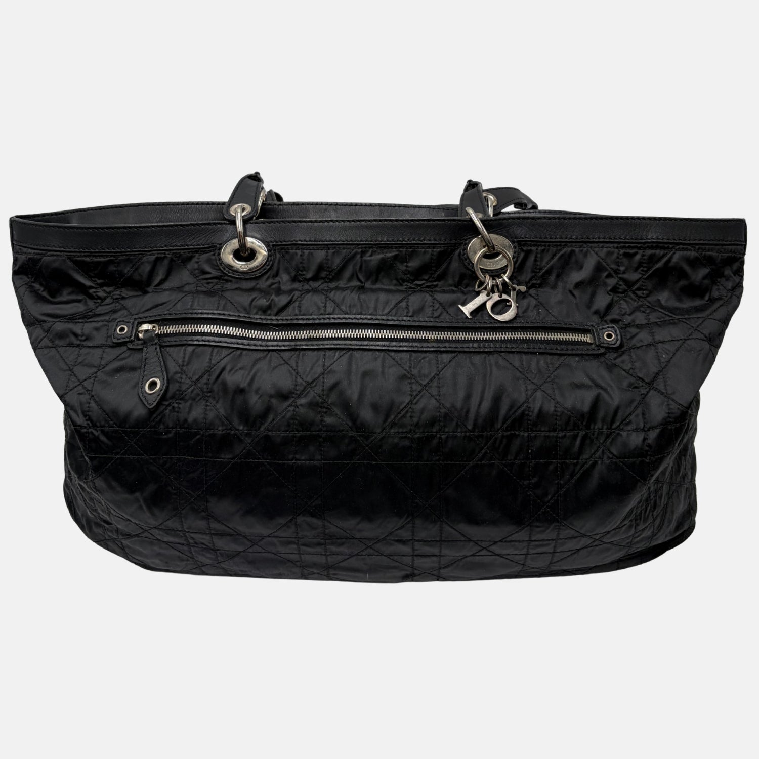 Cannage Tote Bag Black Nylon