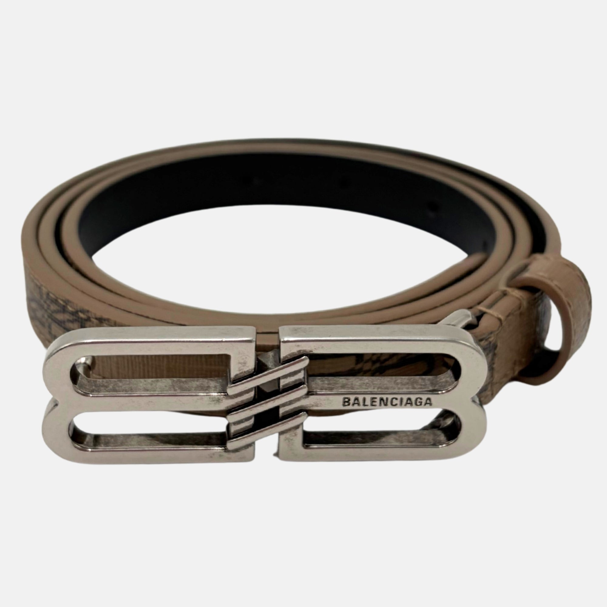 Balenciaga Thin Logo Belt Size 75