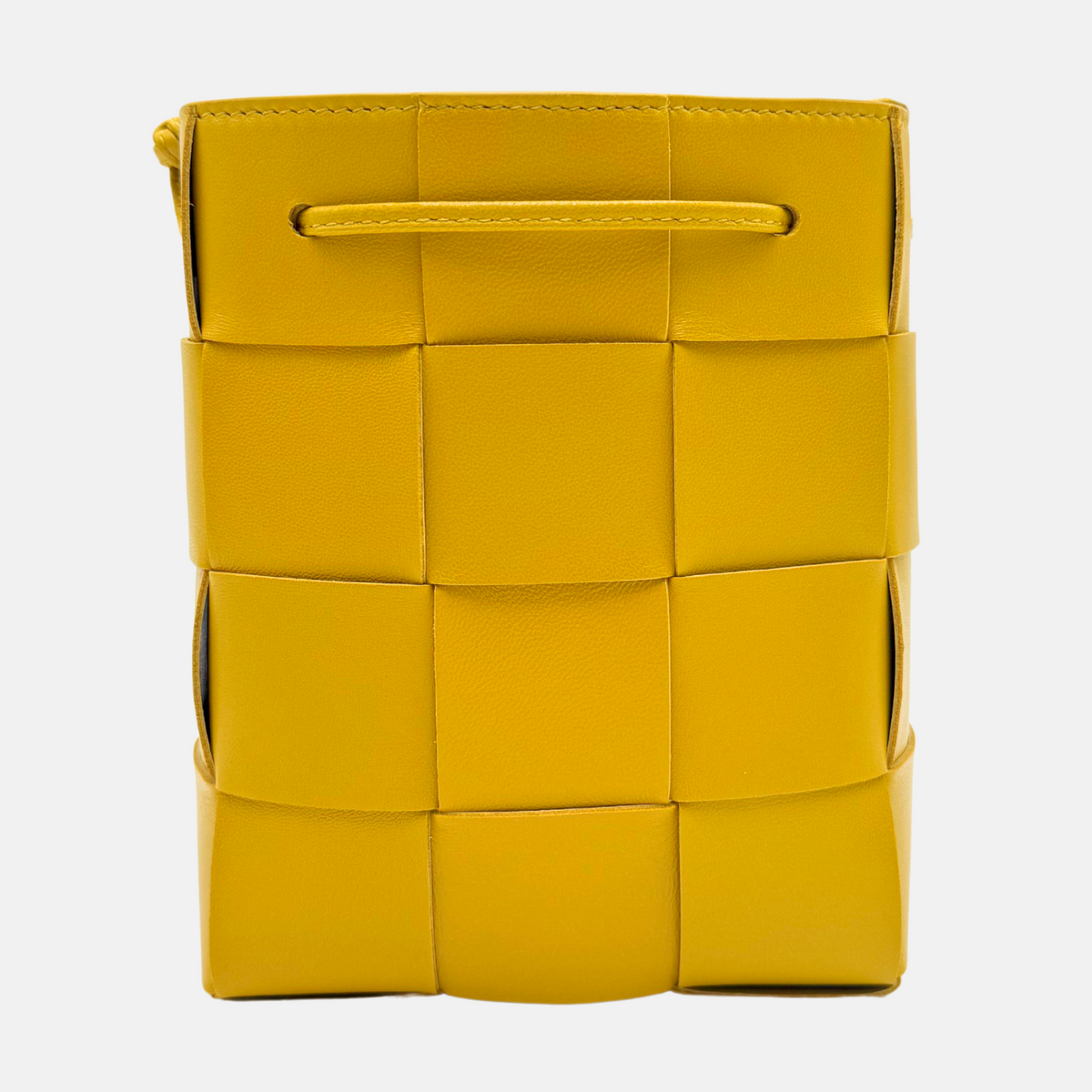Bottega Veneta Cassette Bucket Bag Small Yellow Lambskin