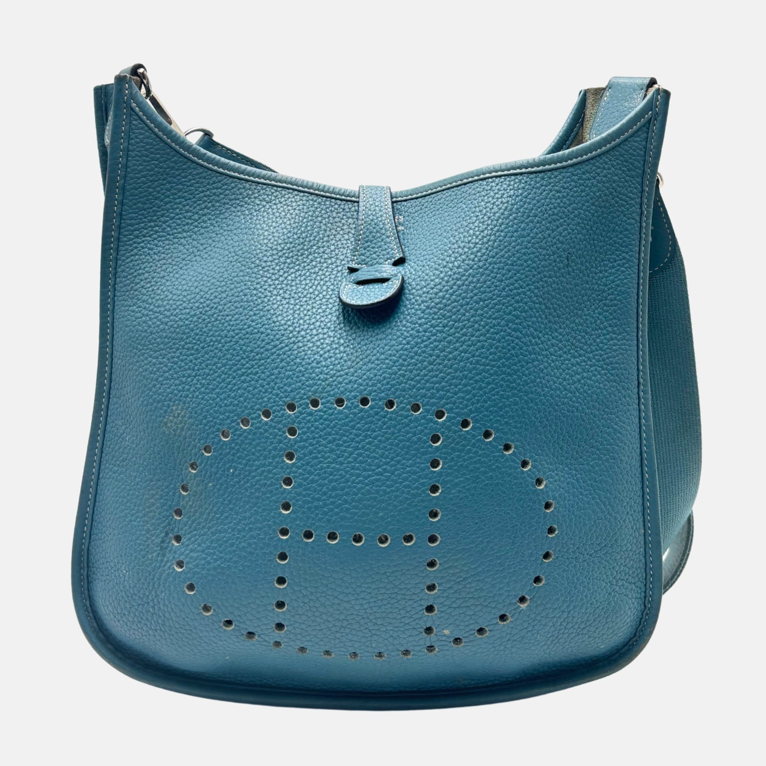 Evelyne III PM Bag Blue Jean Clemence Leather