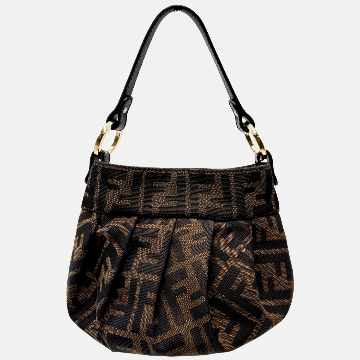 Chef Shoulder Bag Brown Zucca Canvas