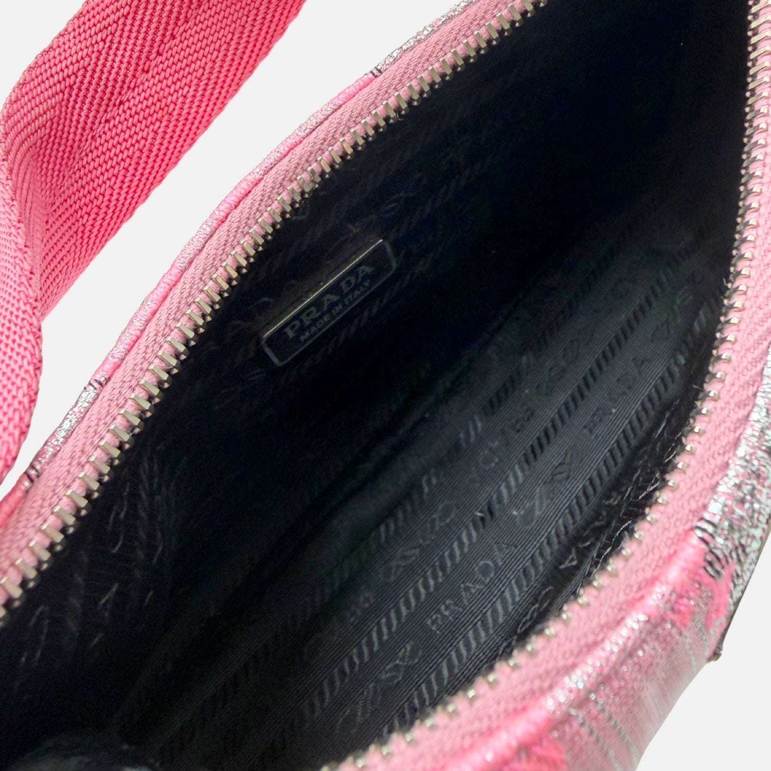 Re Edition Metallic Pink Jacquard Shoulder Bag