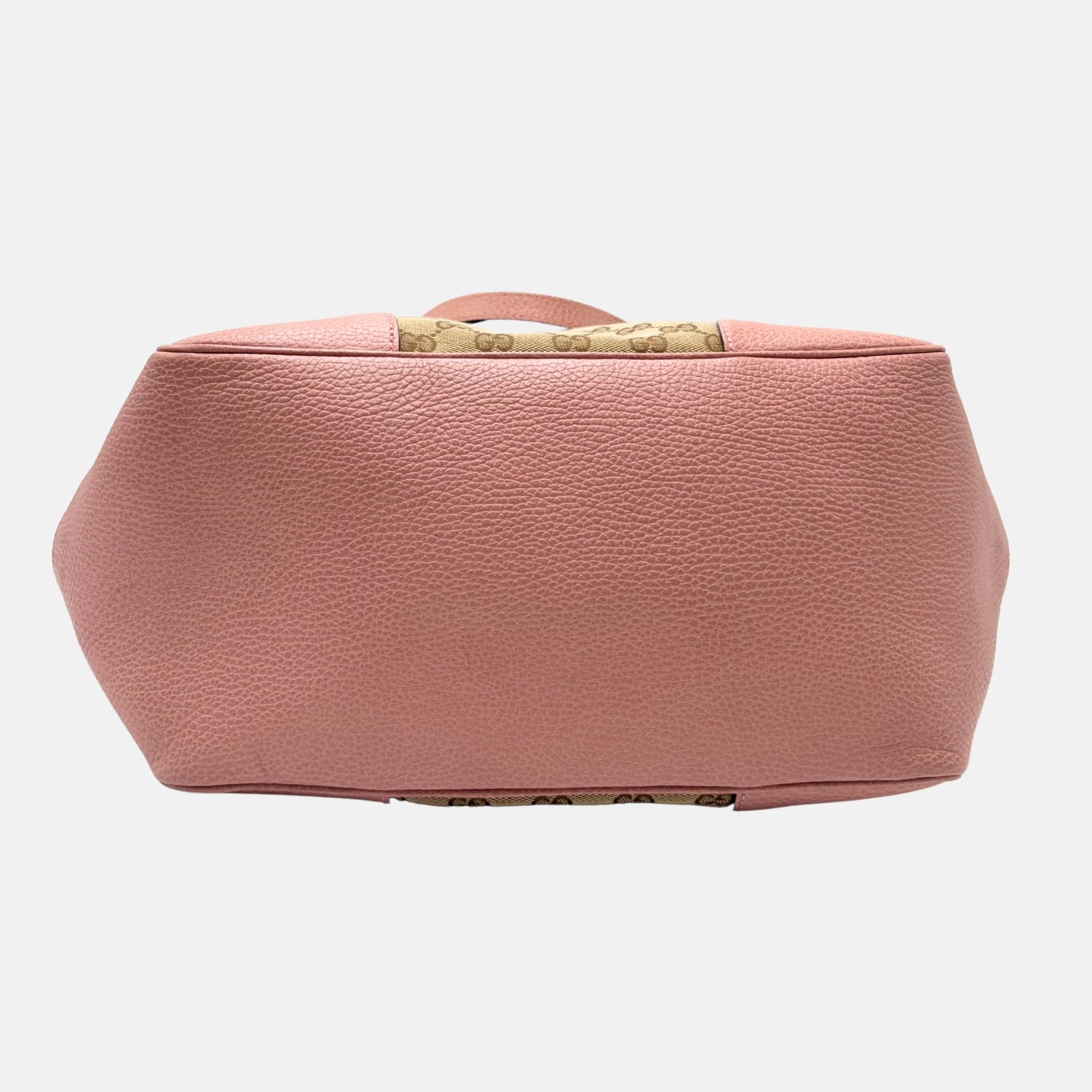 GG Canvas Pink Leather Trim Tote