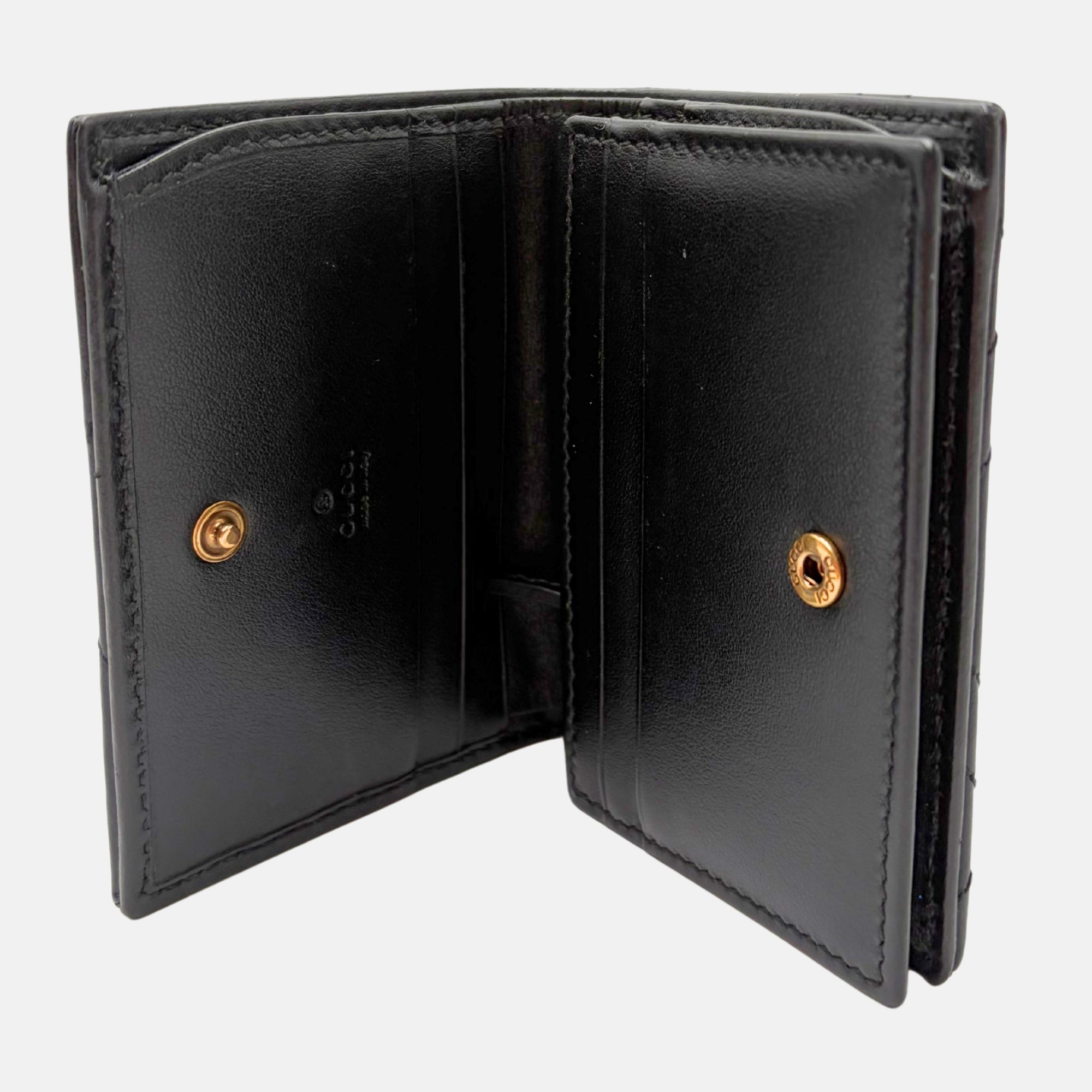 GG Marmont Matelasse Card Case Black