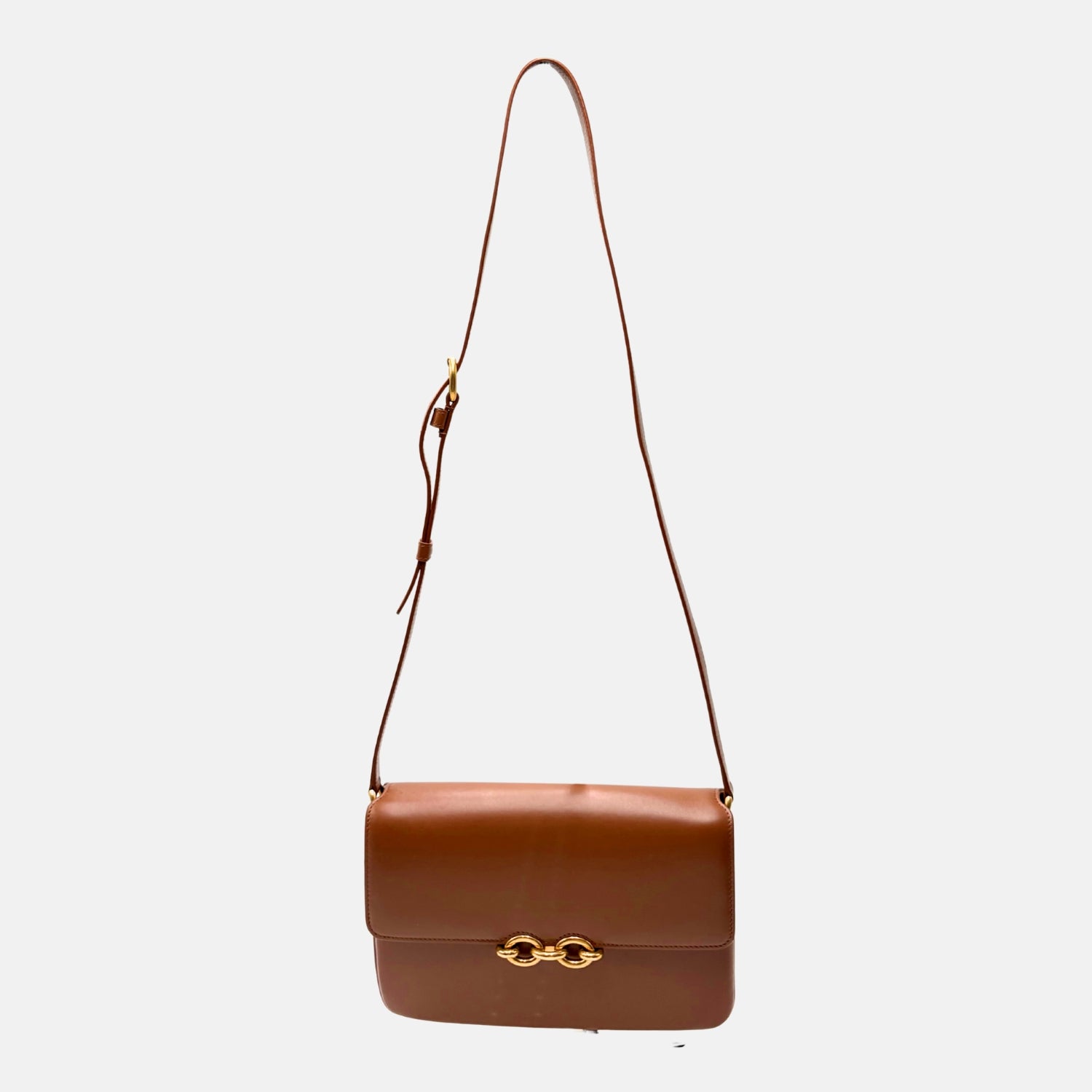 Le Maillon Brown Smooth Calfskin Shoulder Bag