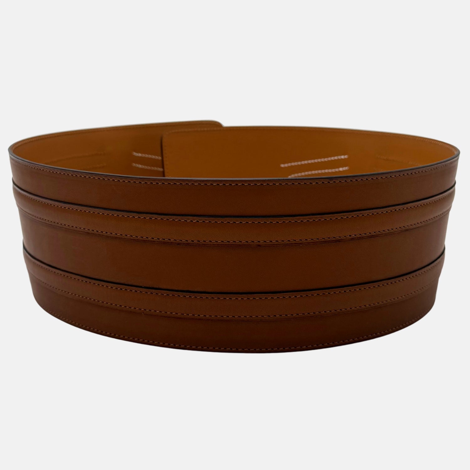 Corset Belt Brown Leather Size 85