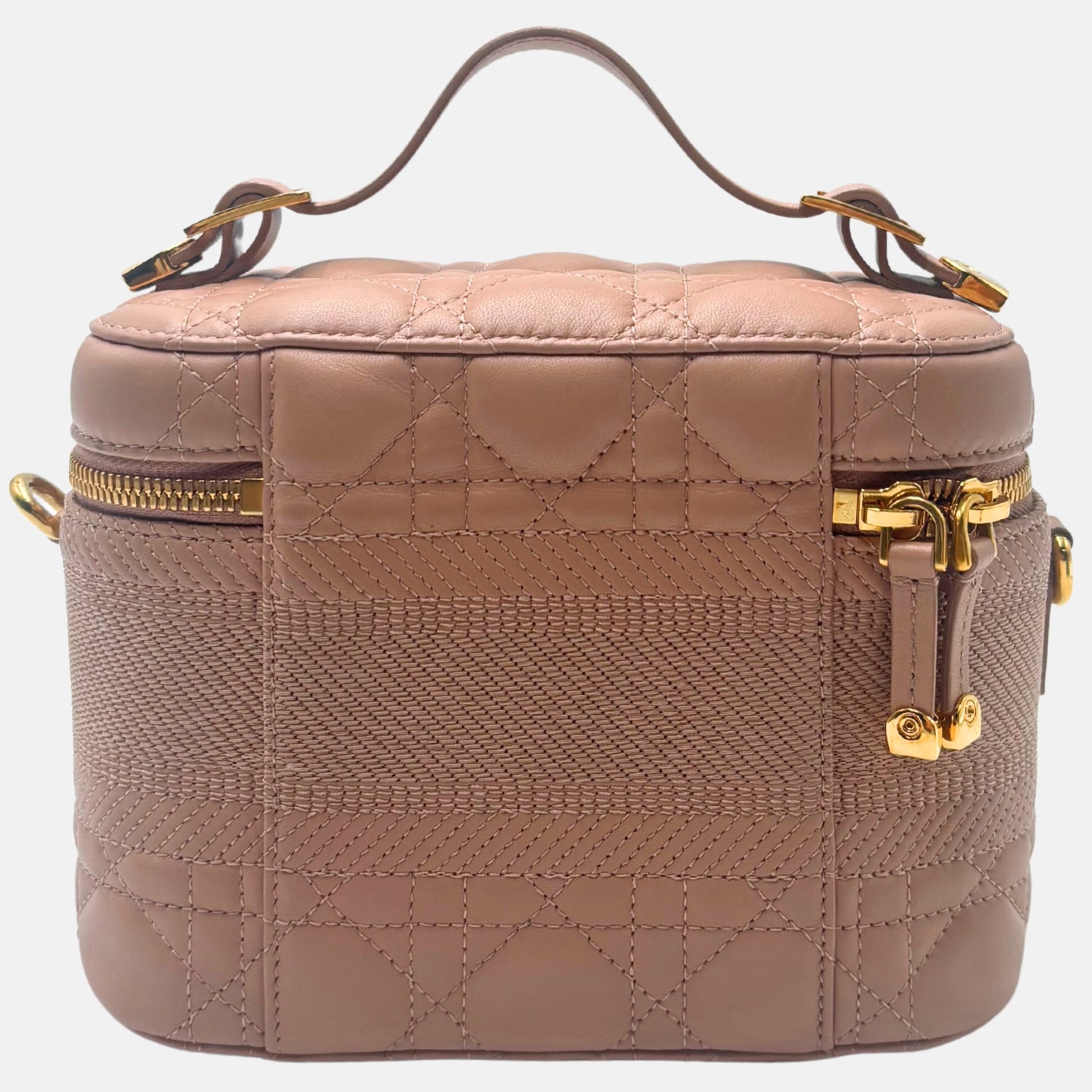 Vanity Case Dusty Pink Cannage Leather