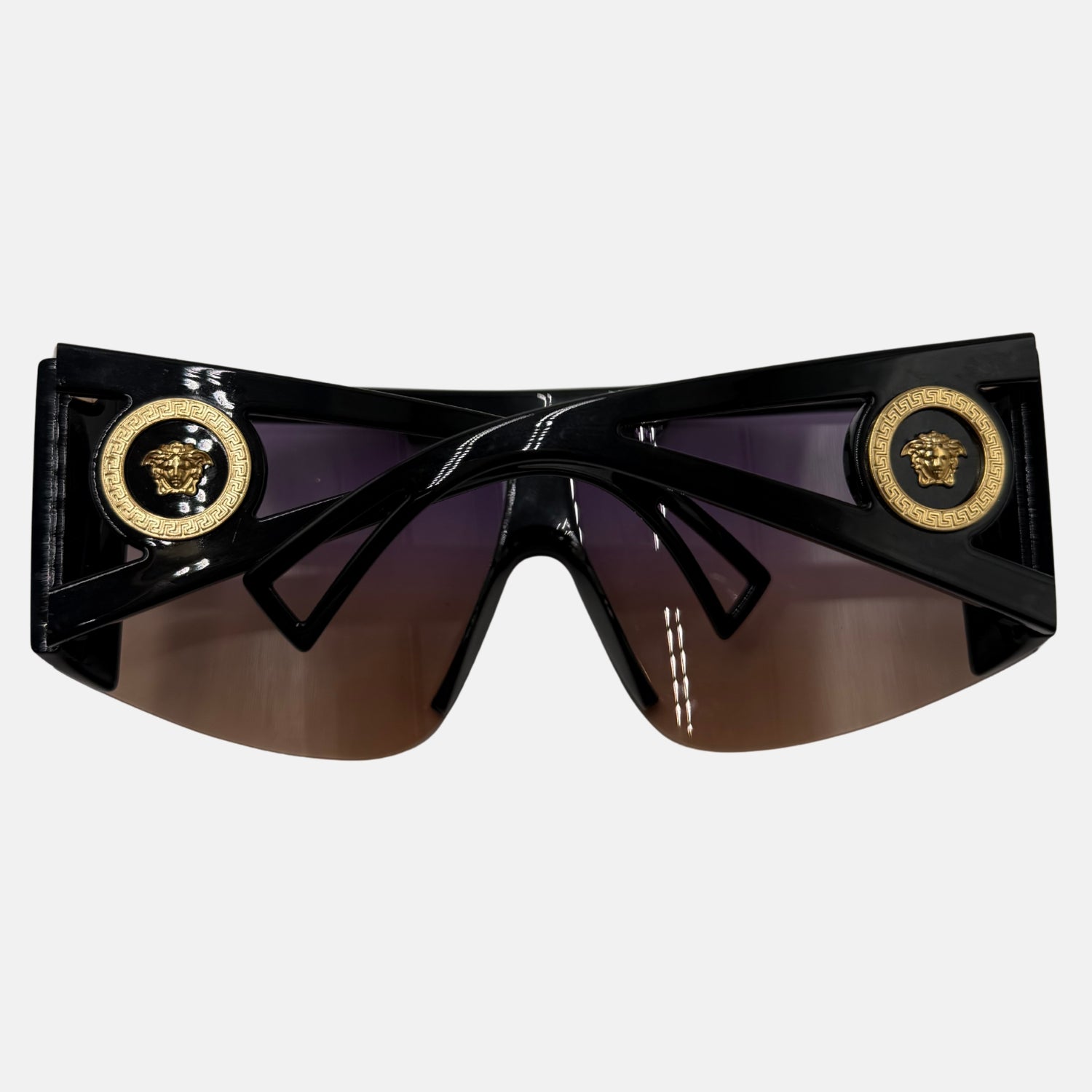 Shield Sunglasses Black with Gradient Lenses
