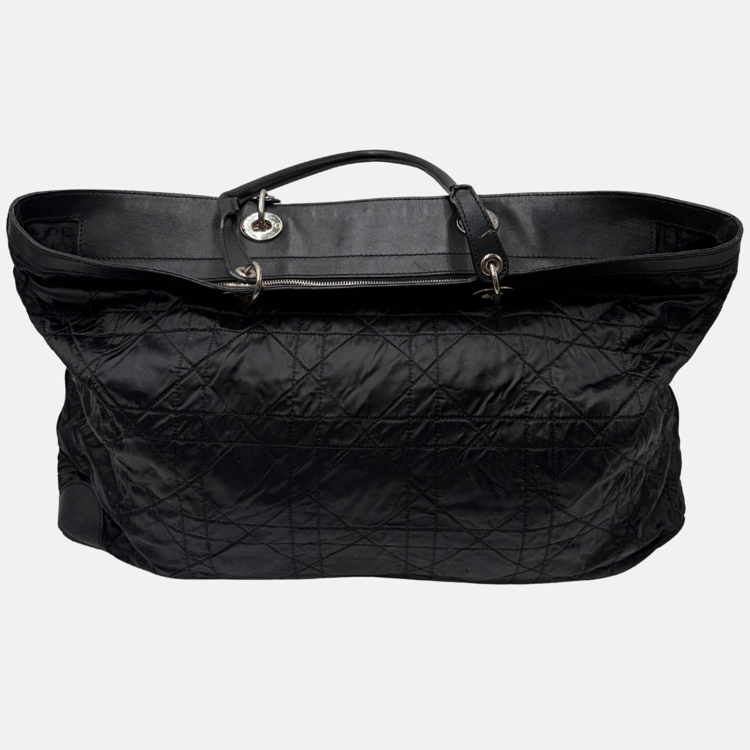 Cannage Tote Bag Black Nylon
