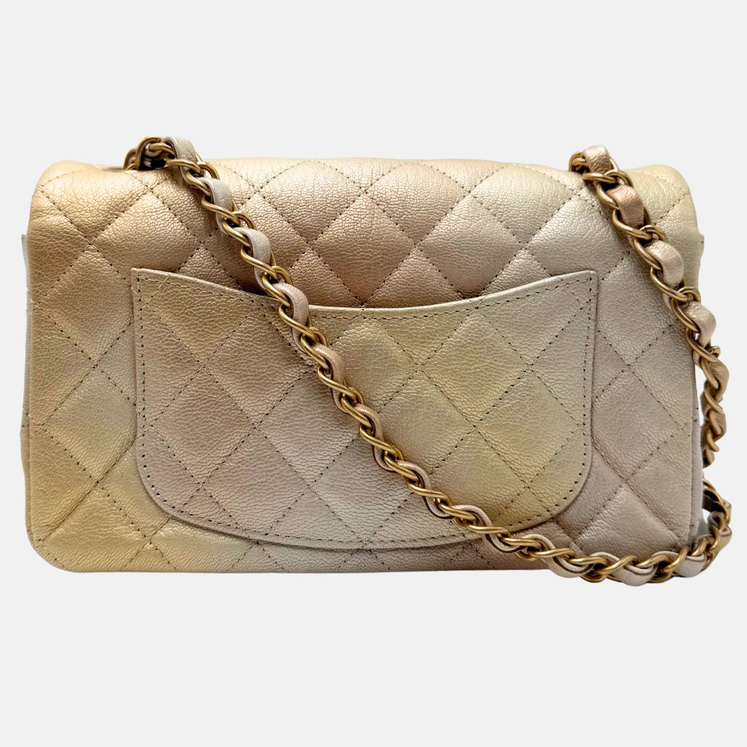Classic Flap Bag Gold Ombre Quilted Lambskin Mini
