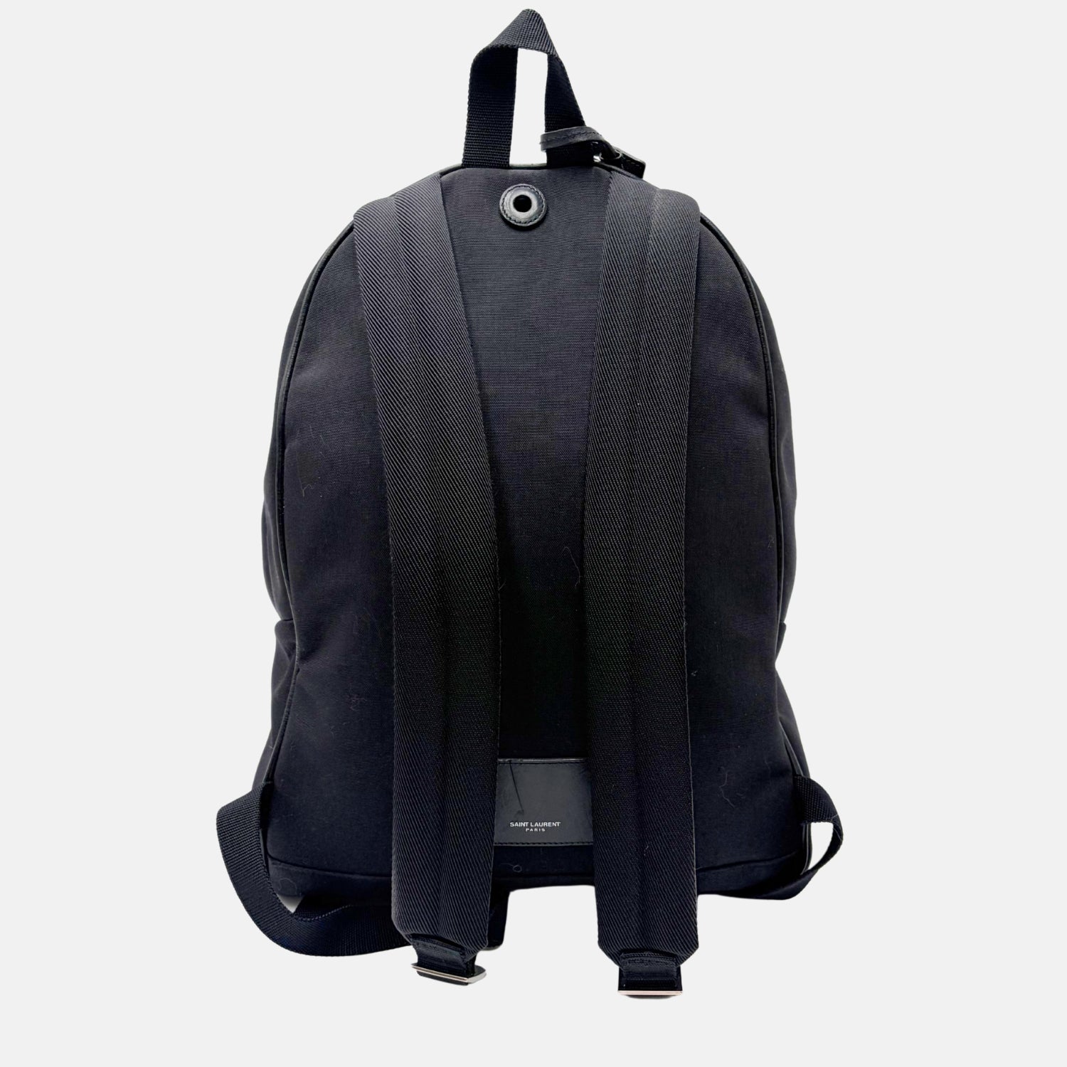 City Backpack Black Canvas and Leather