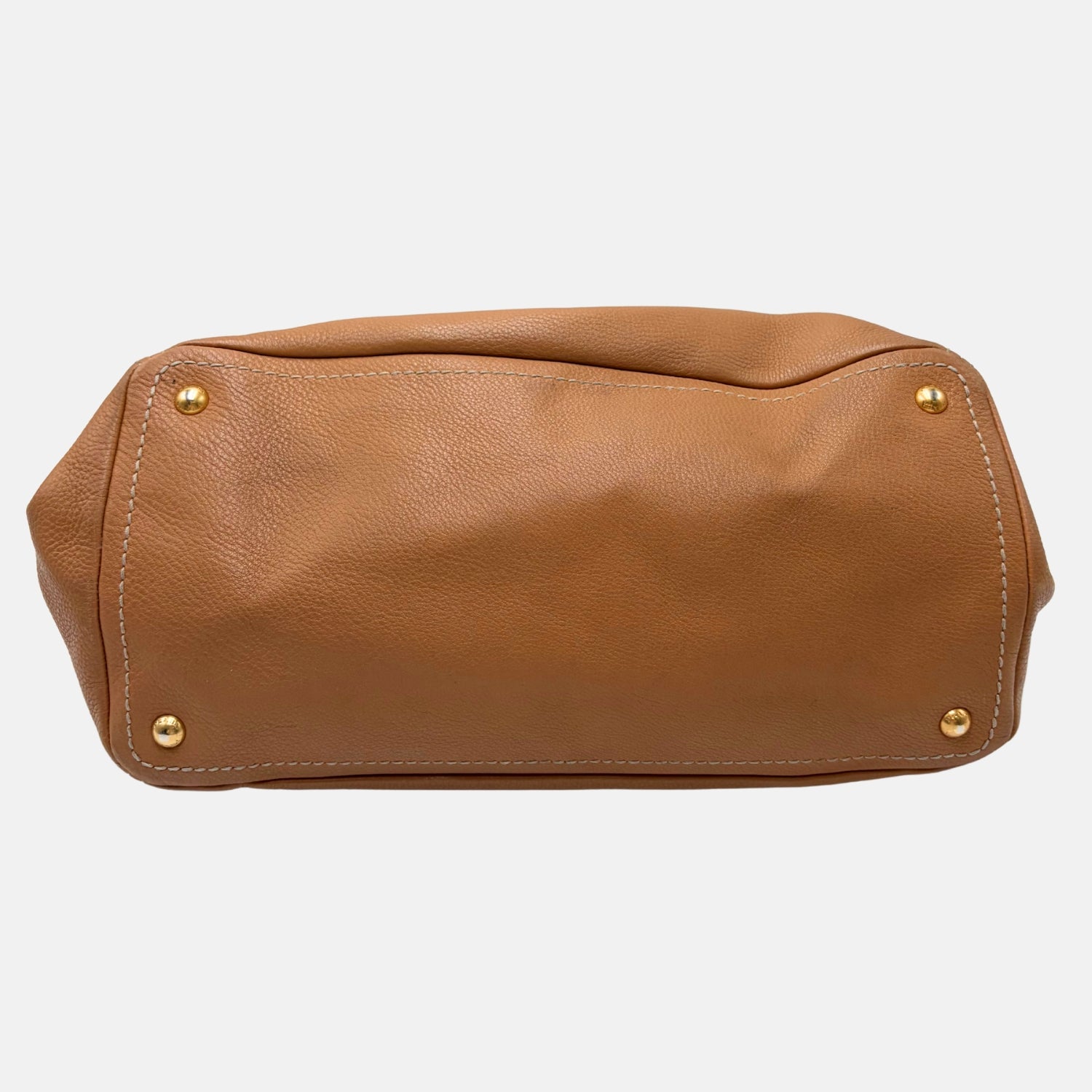 Vitello Daino Tote Camel