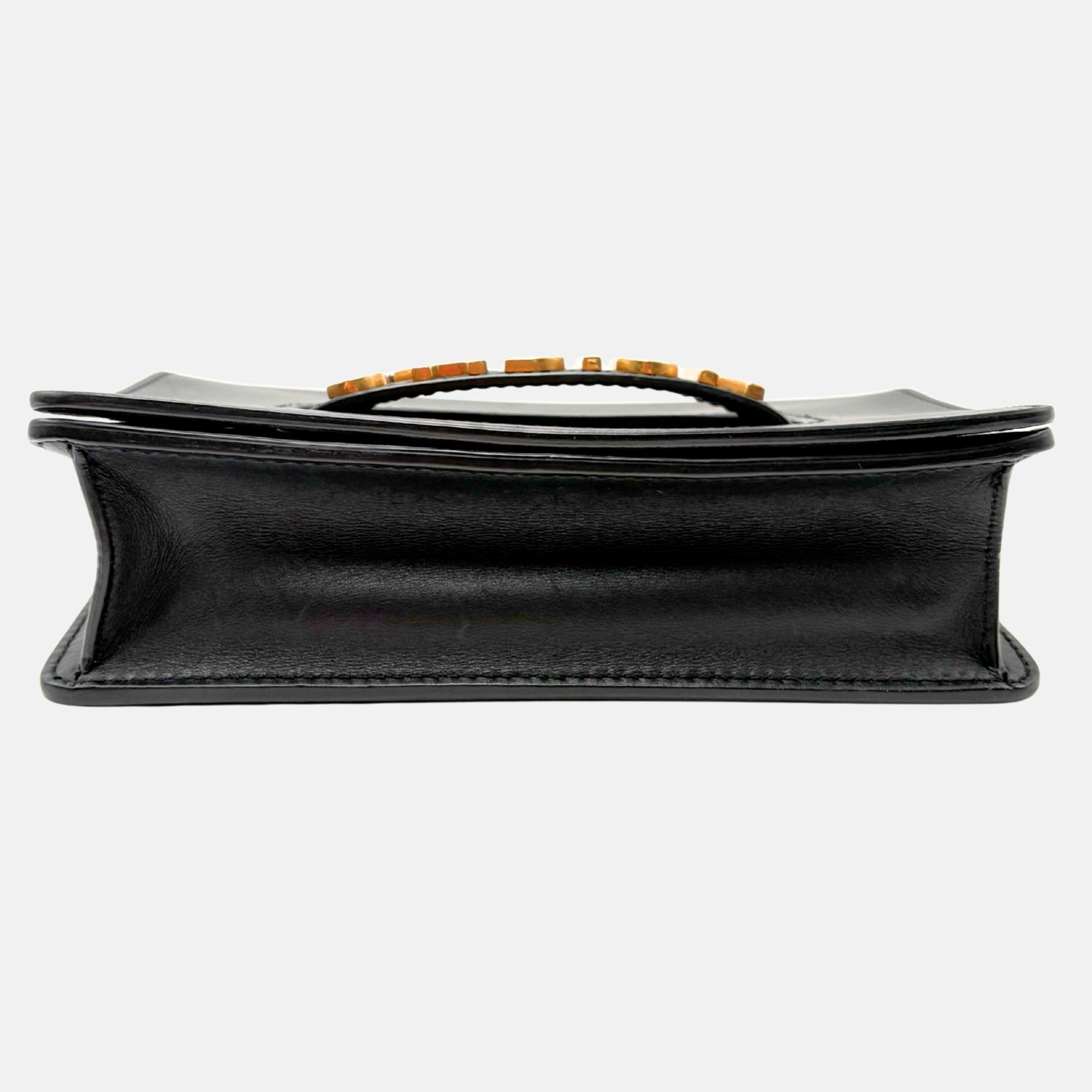 J'Adior Smooth Calfskin Chain Clutch Black