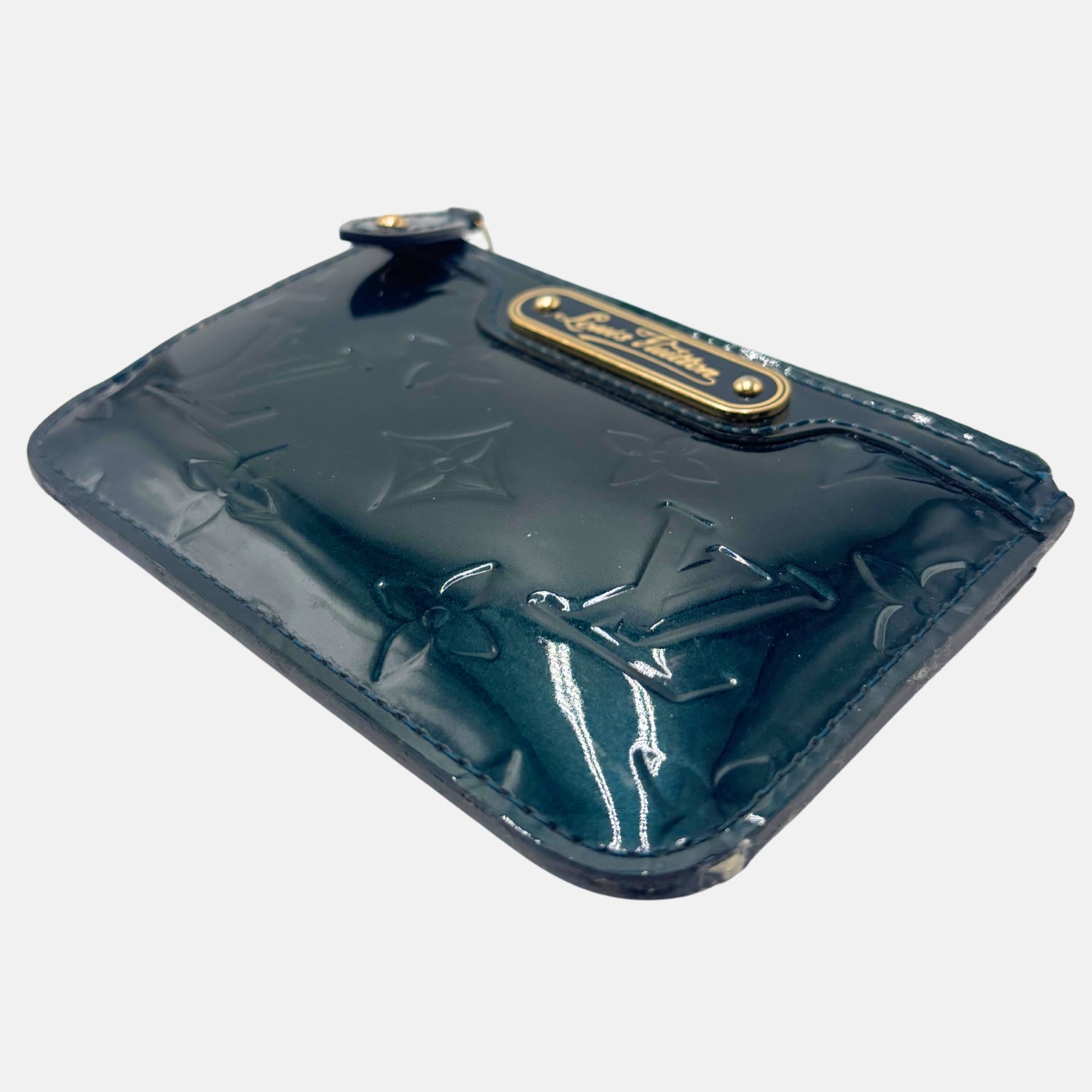 Key Pouch Green Patent Vernis Leather