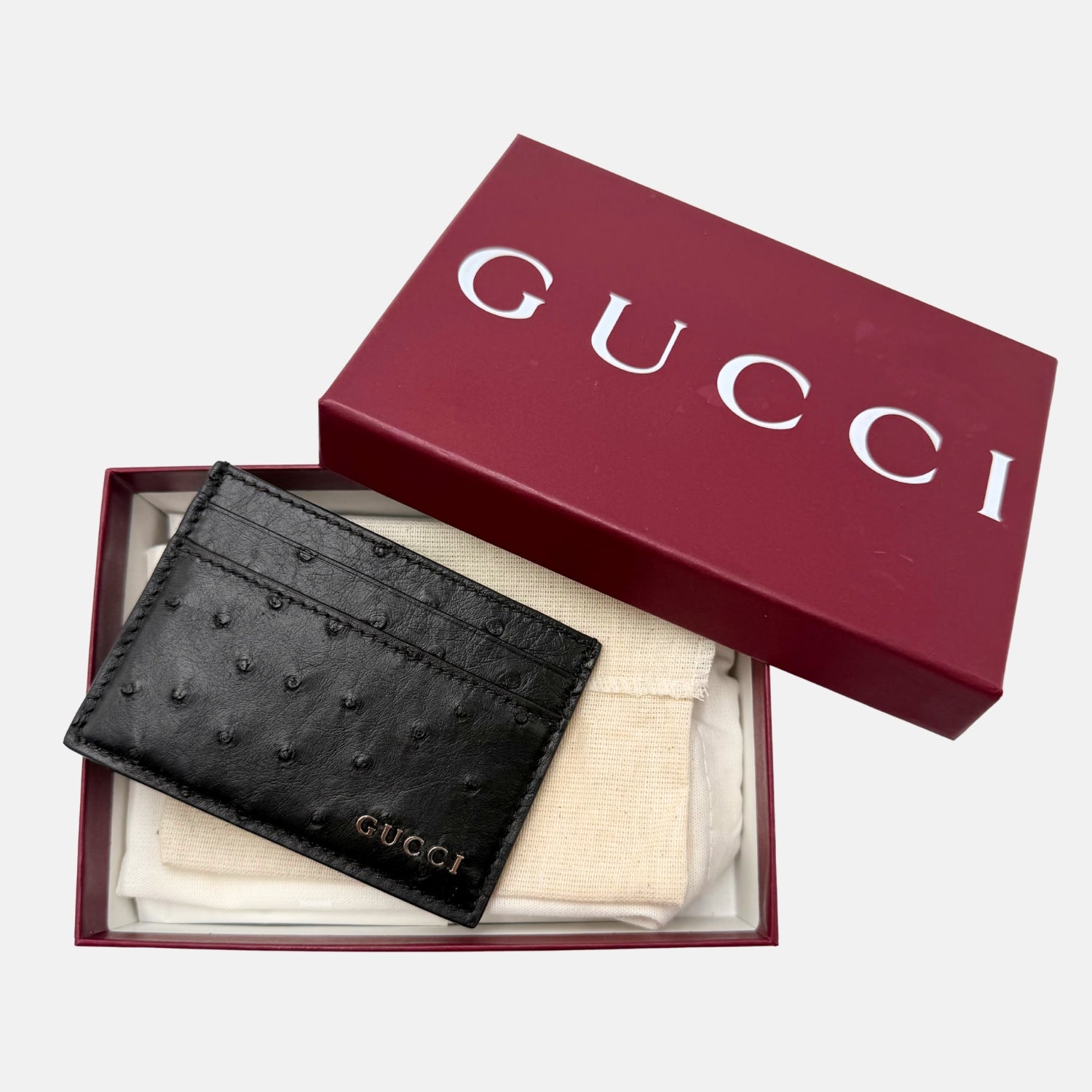 Gucci Logo Leather Card Holder - Black Gucci Logo Leather Card Holder - Black