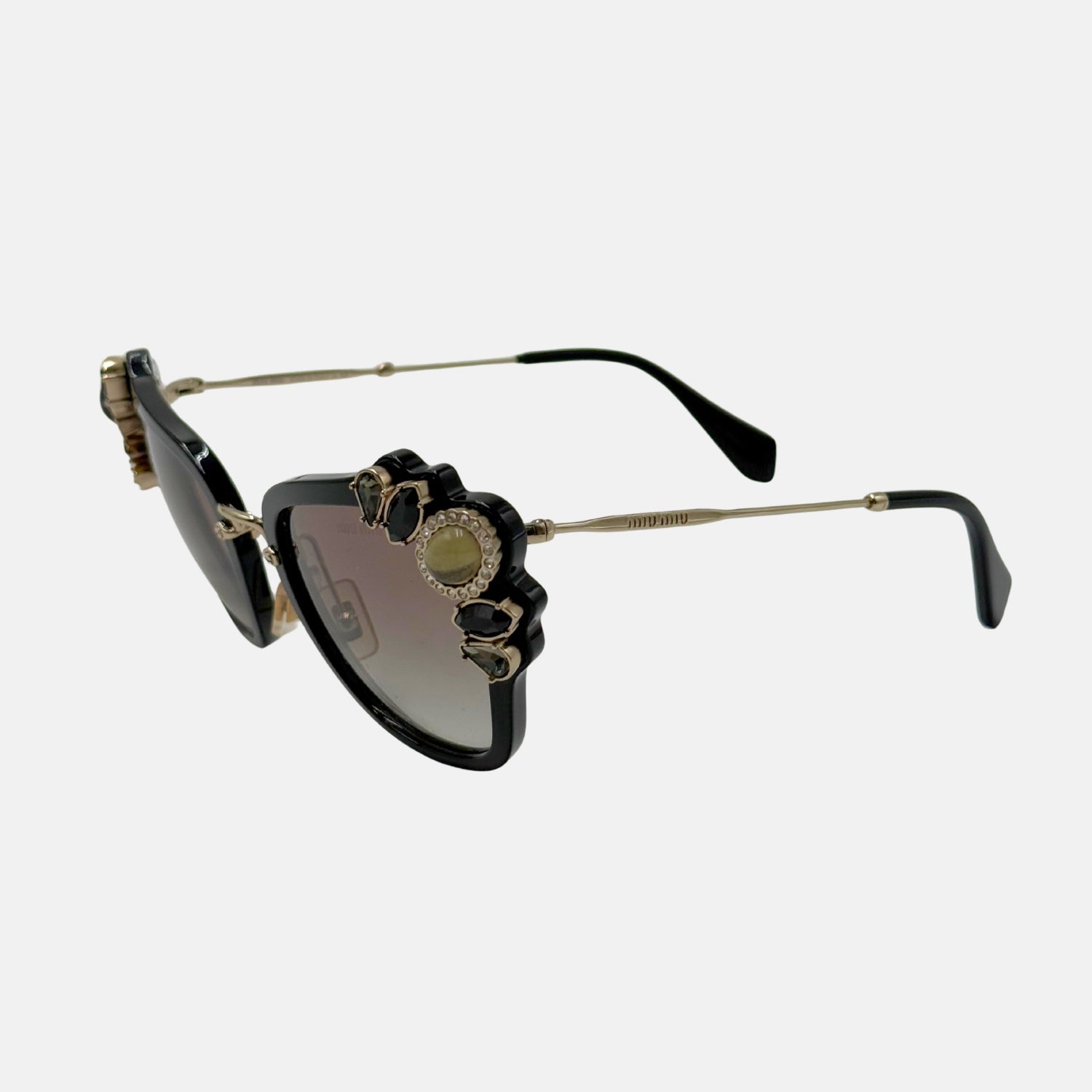 Sunglasses Black Crystal Embellished Frame