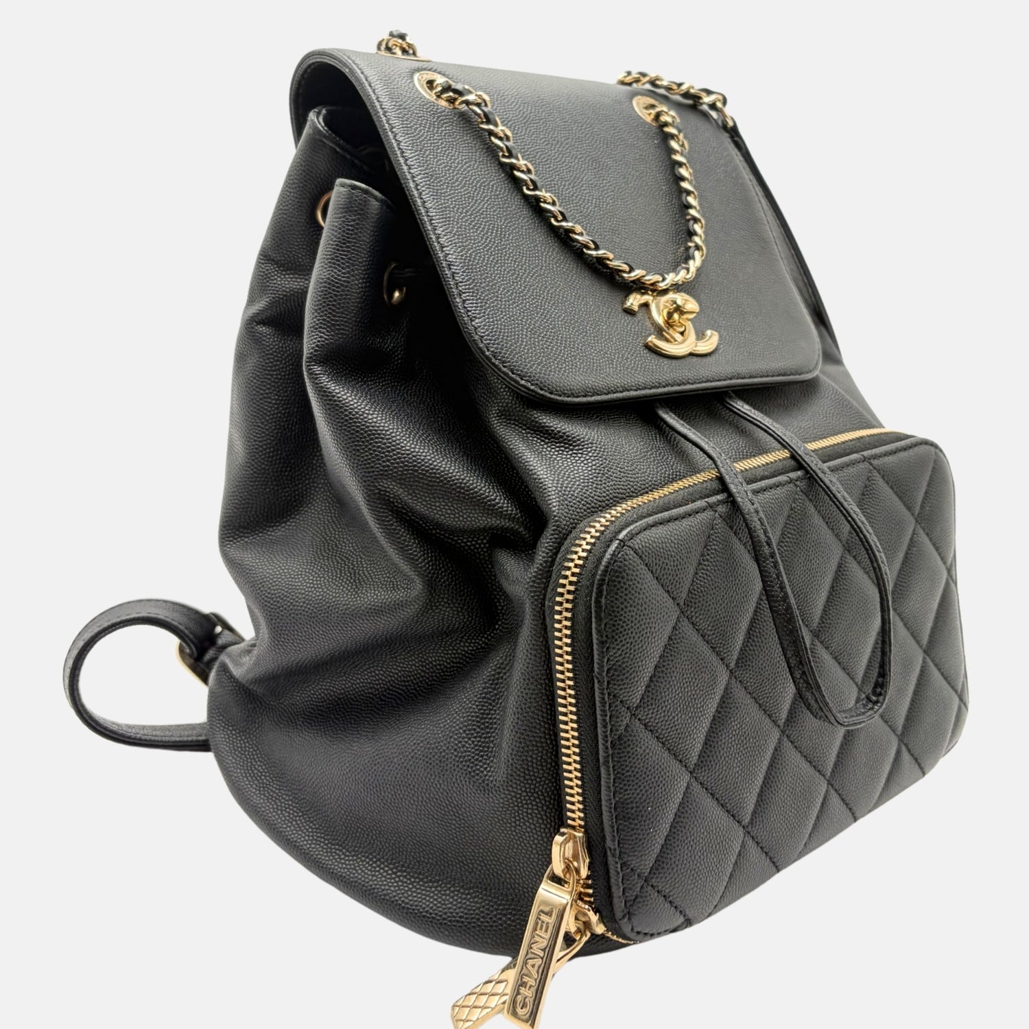 Backpack Black Caviar Leather